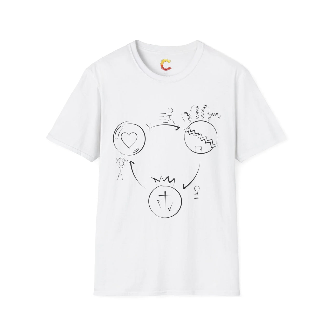 Three Circles Evangelism Christian Faith Graphic Tee - Ctrl Alt Believe