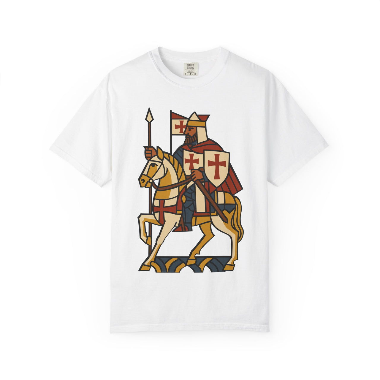 Crusader King Medieval Warrior Christian Graphic Tee