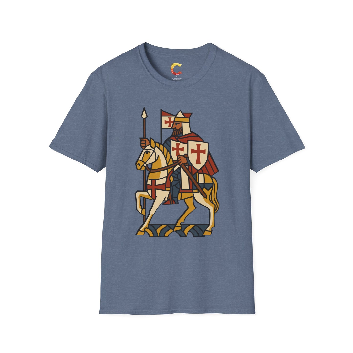 Crusader King Tee – Playing Card Warrior of Faith - Medieval Graphic Tee