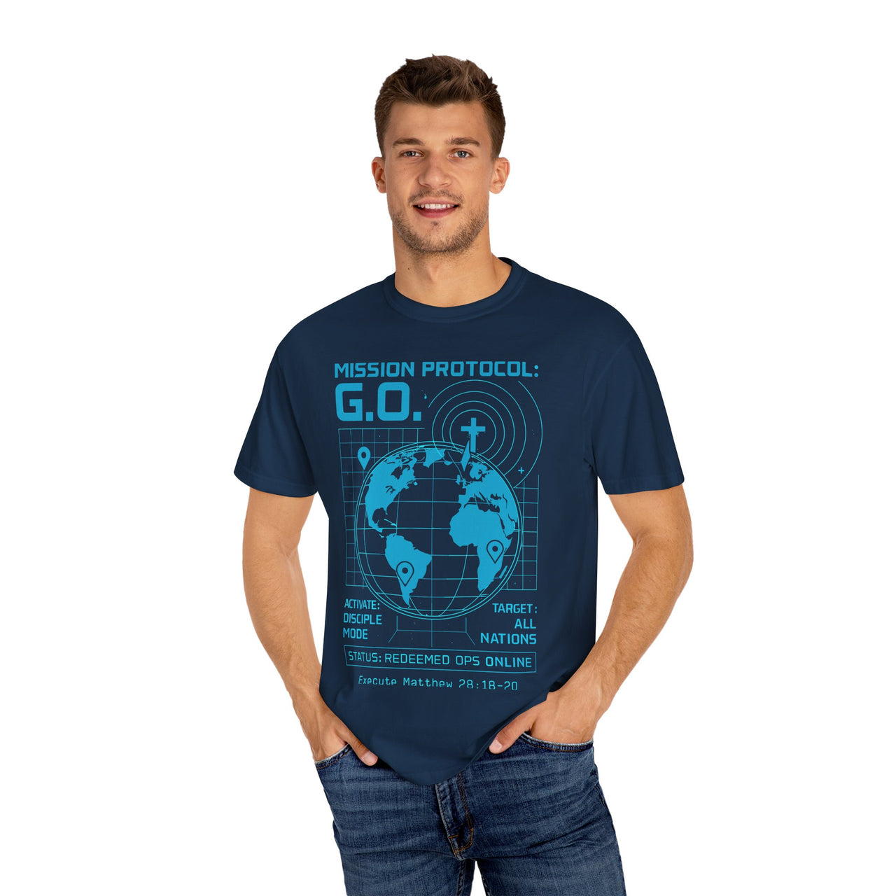 Mission Protocol GO Christian Graphic T-Shirt