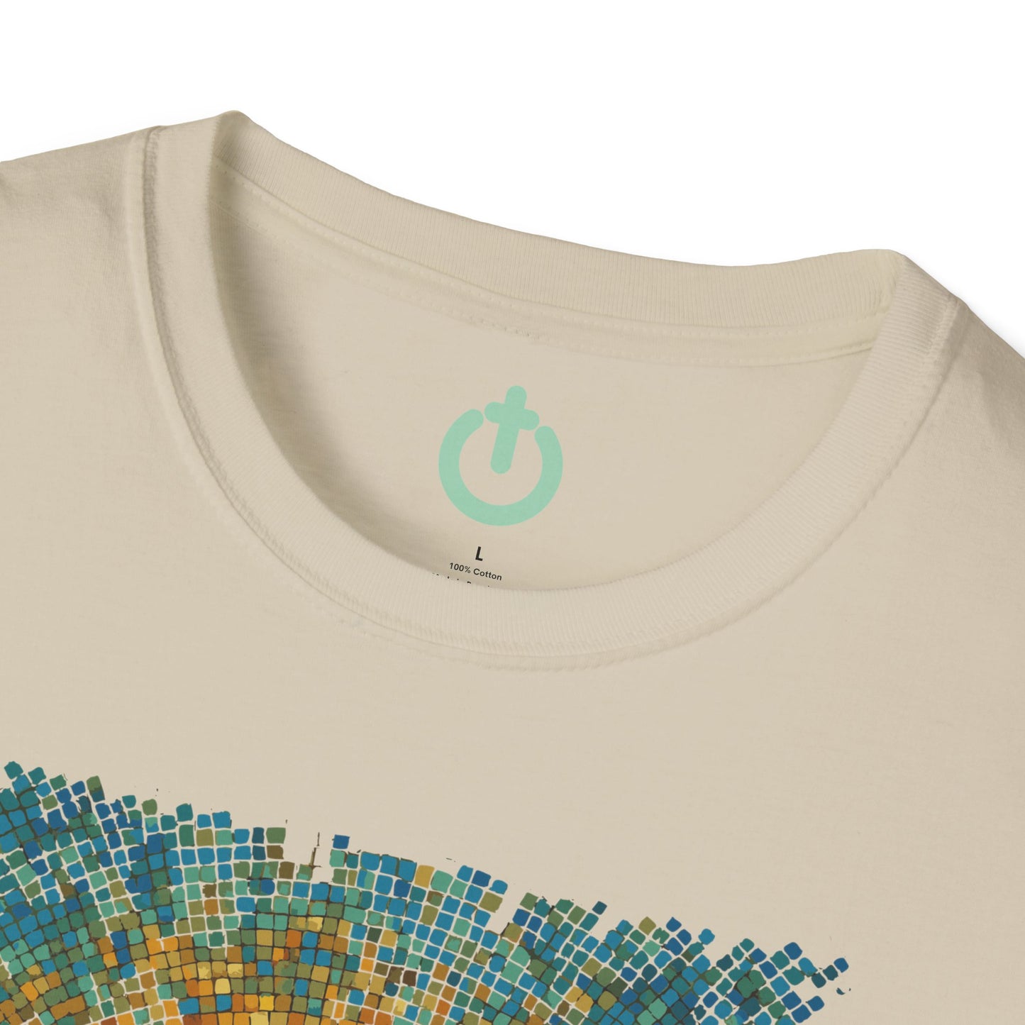 Jesus Mosaic Christian Art T-Shirt – Inspired by Ancient Tile Designs