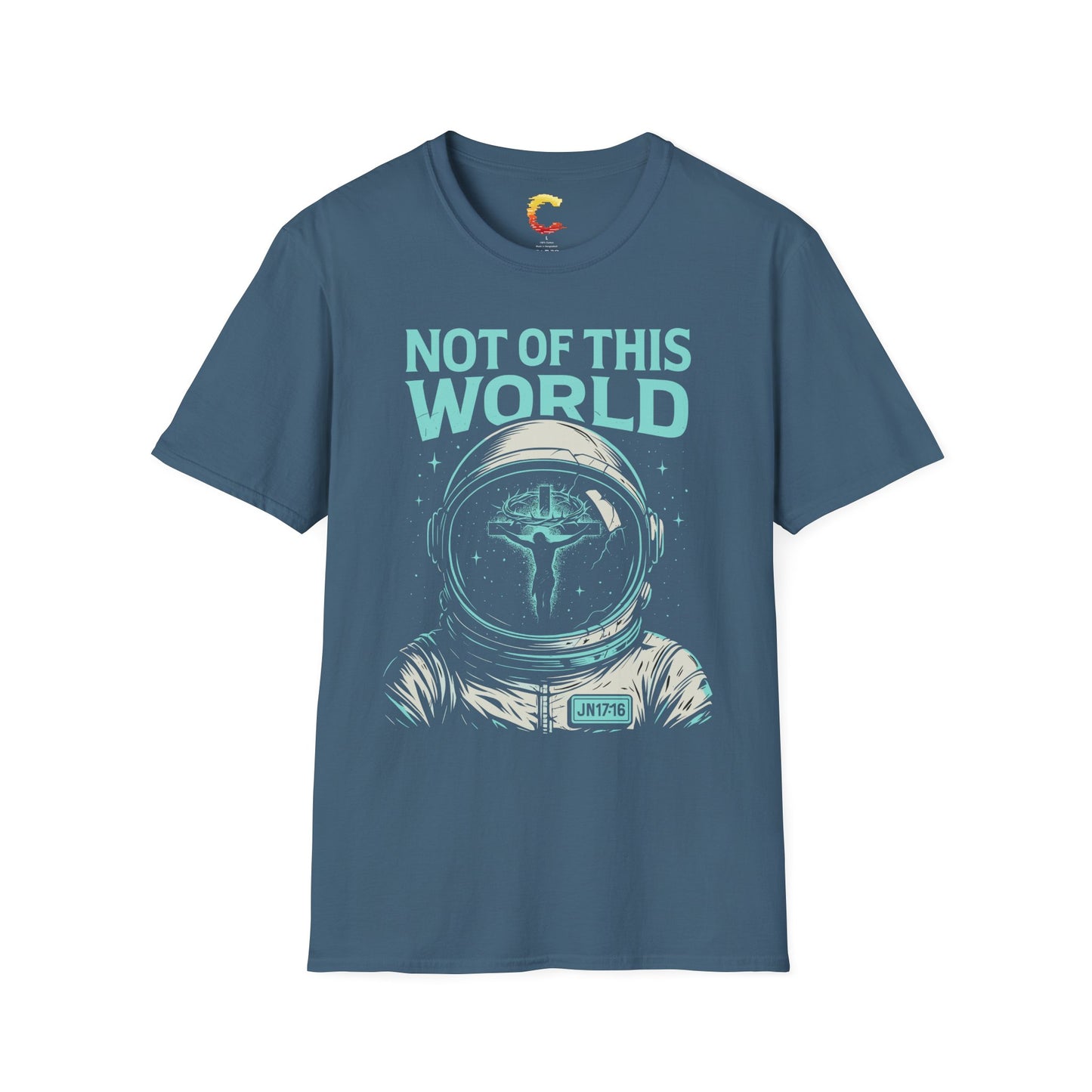 "Not of This World" – Astronaut Cross Helmet Tee