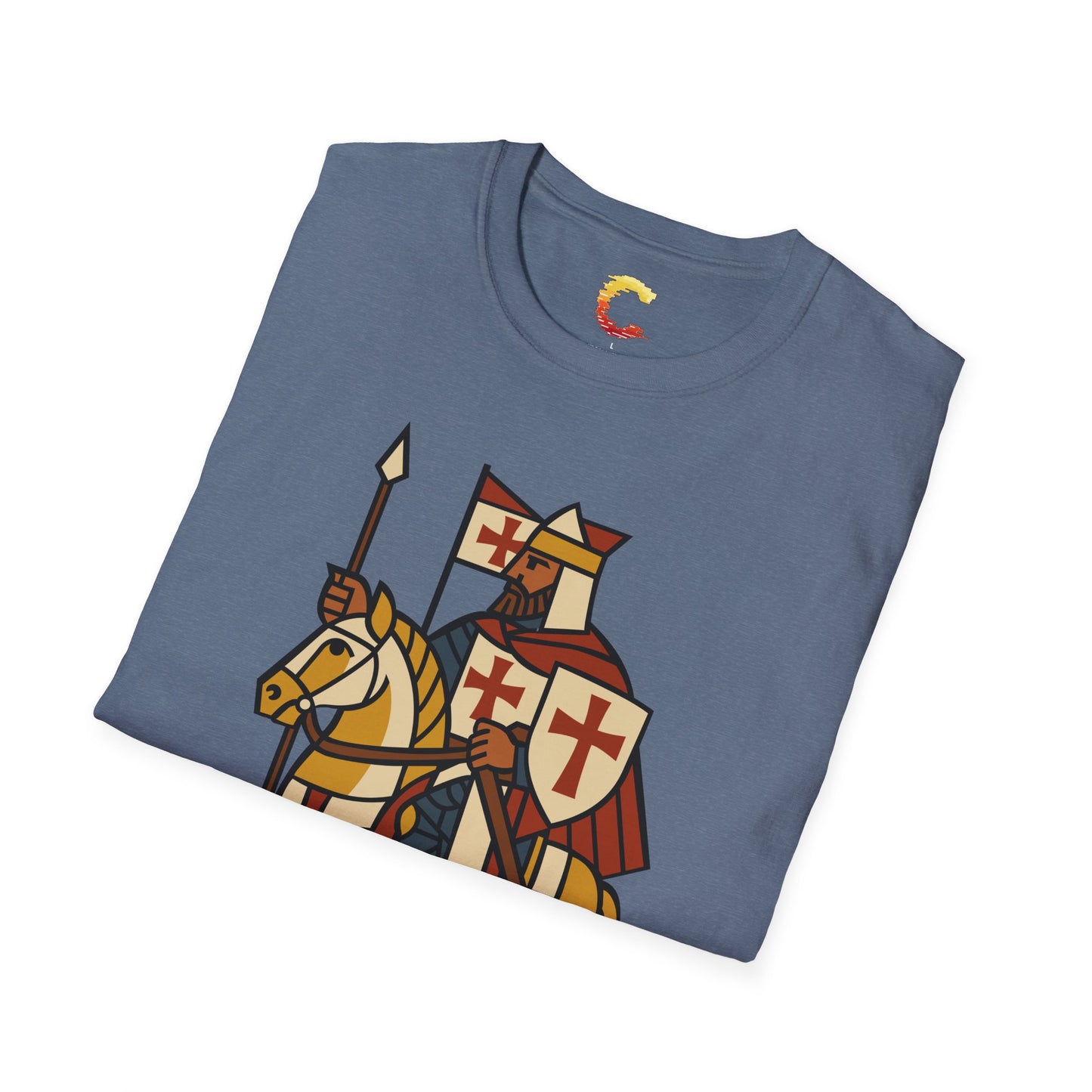 Crusader King Tee – Playing Card Warrior of Faith - Medieval Graphic Tee