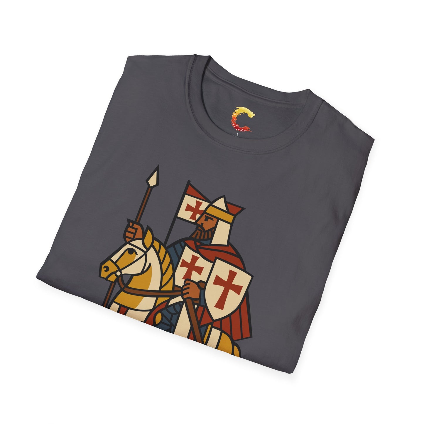 Crusader King Tee – Playing Card Warrior of Faith - Medieval Graphic Tee