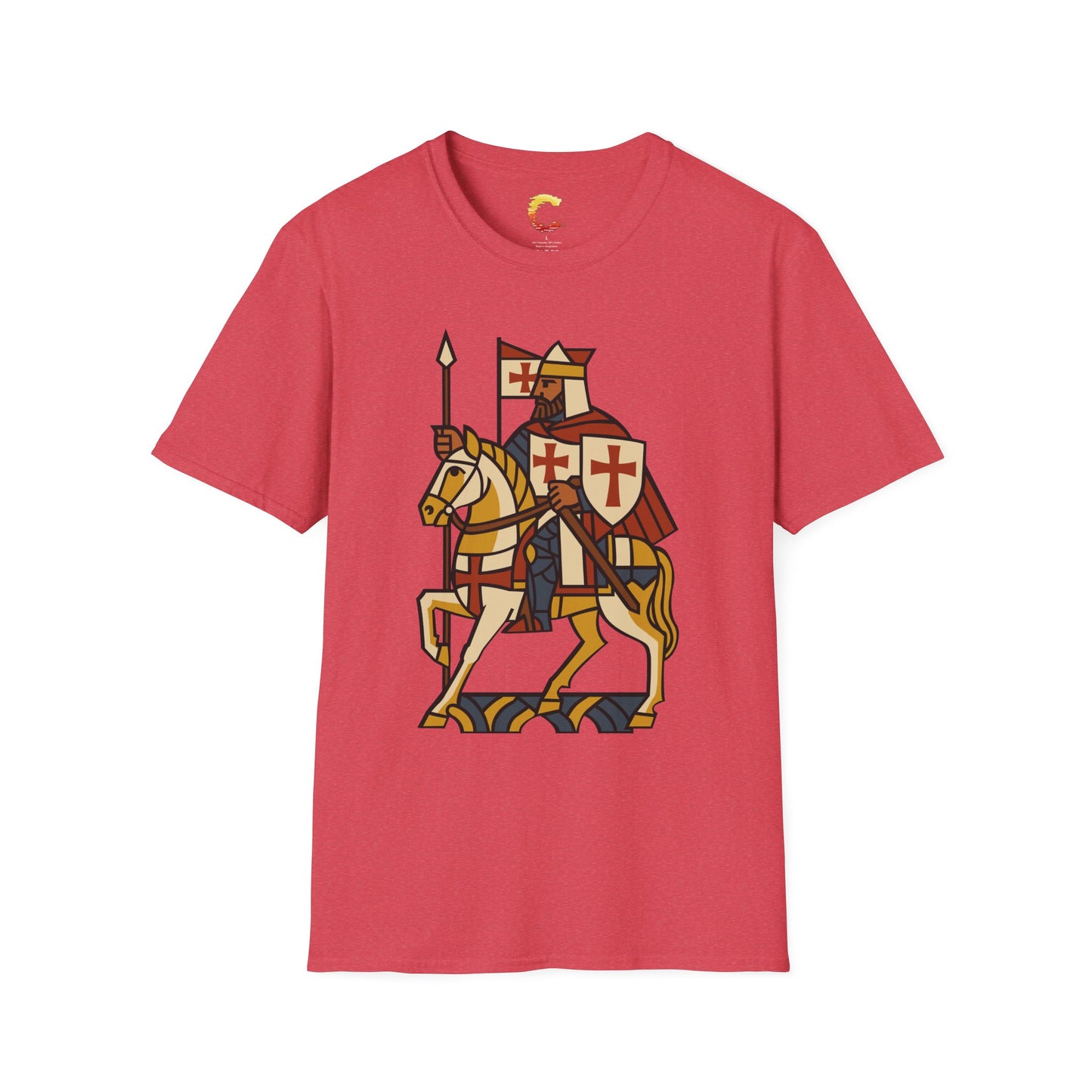 Crusader King Tee – Playing Card Warrior of Faith - Medieval Graphic Tee