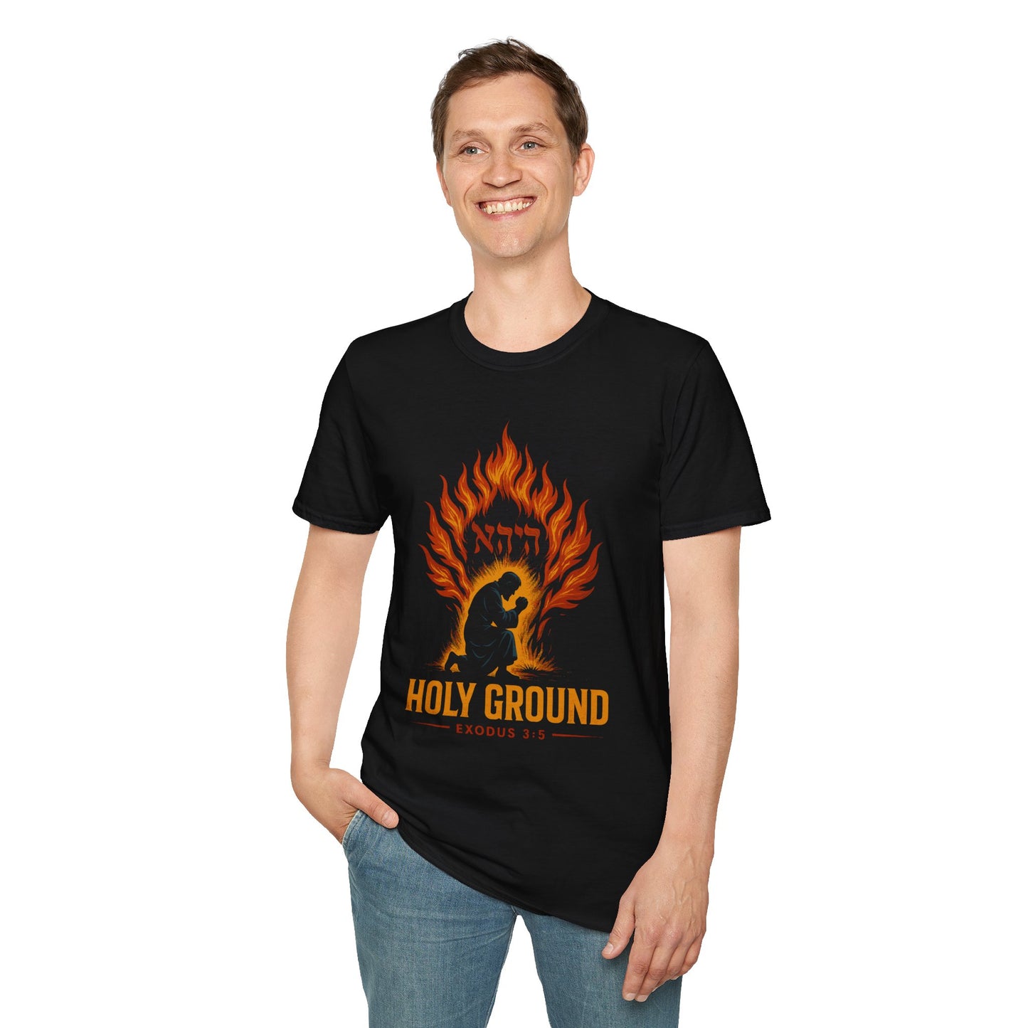 Holy Ground – Burning Bush T-Shirt (Exodus 3:5)
