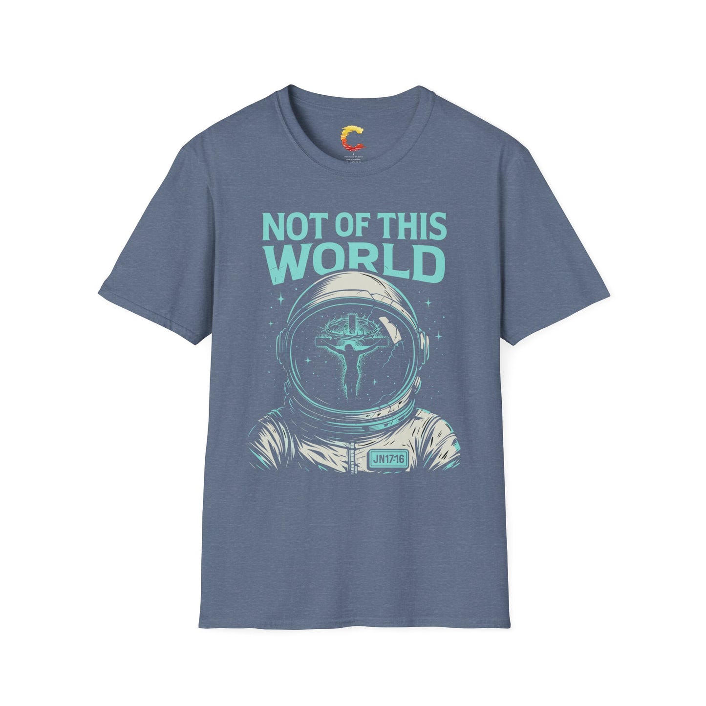 "Not of This World" – Astronaut Cross Helmet Tee