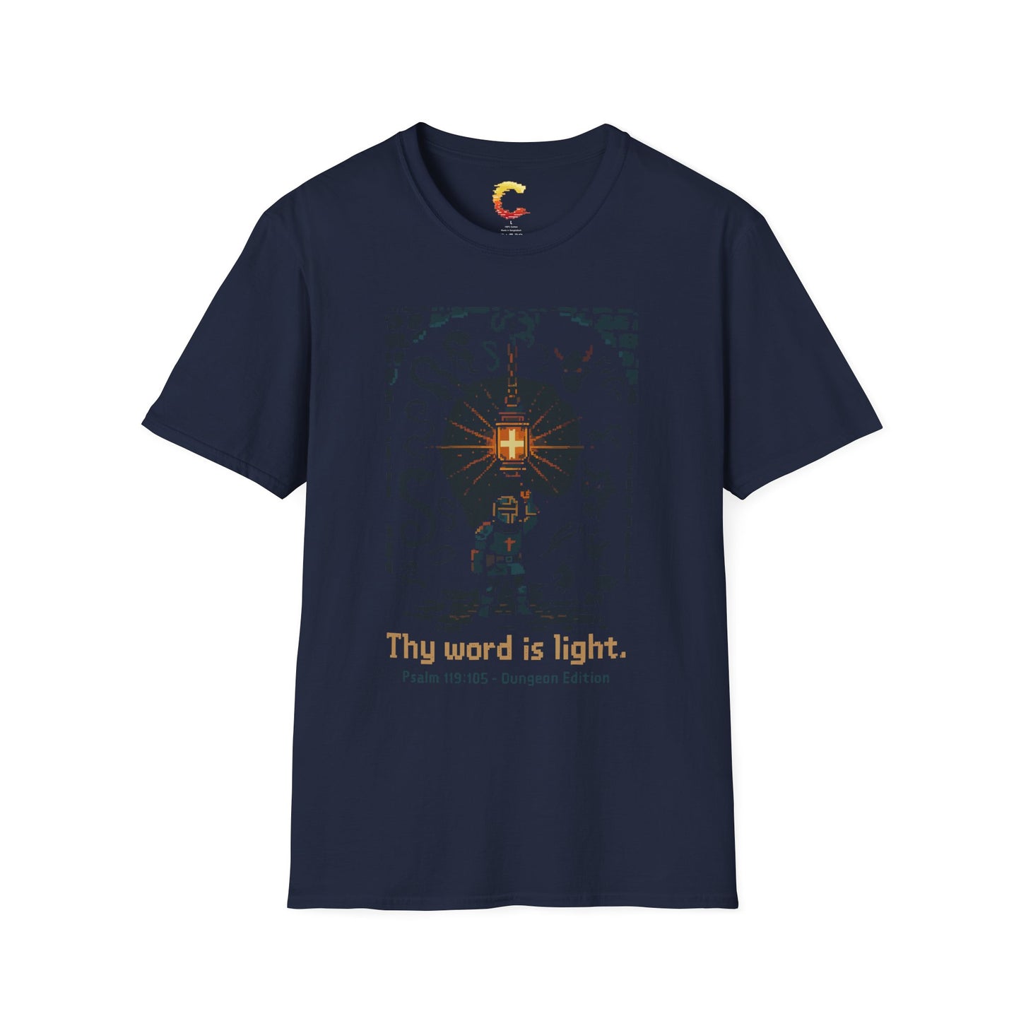 Thy Word Is Light – Dungeon Edition (Pixel Art Tee)