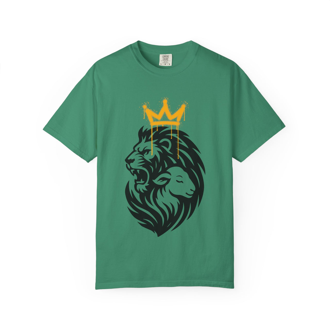 Lion and Lamb Tribal Crown Christian Faith Tee