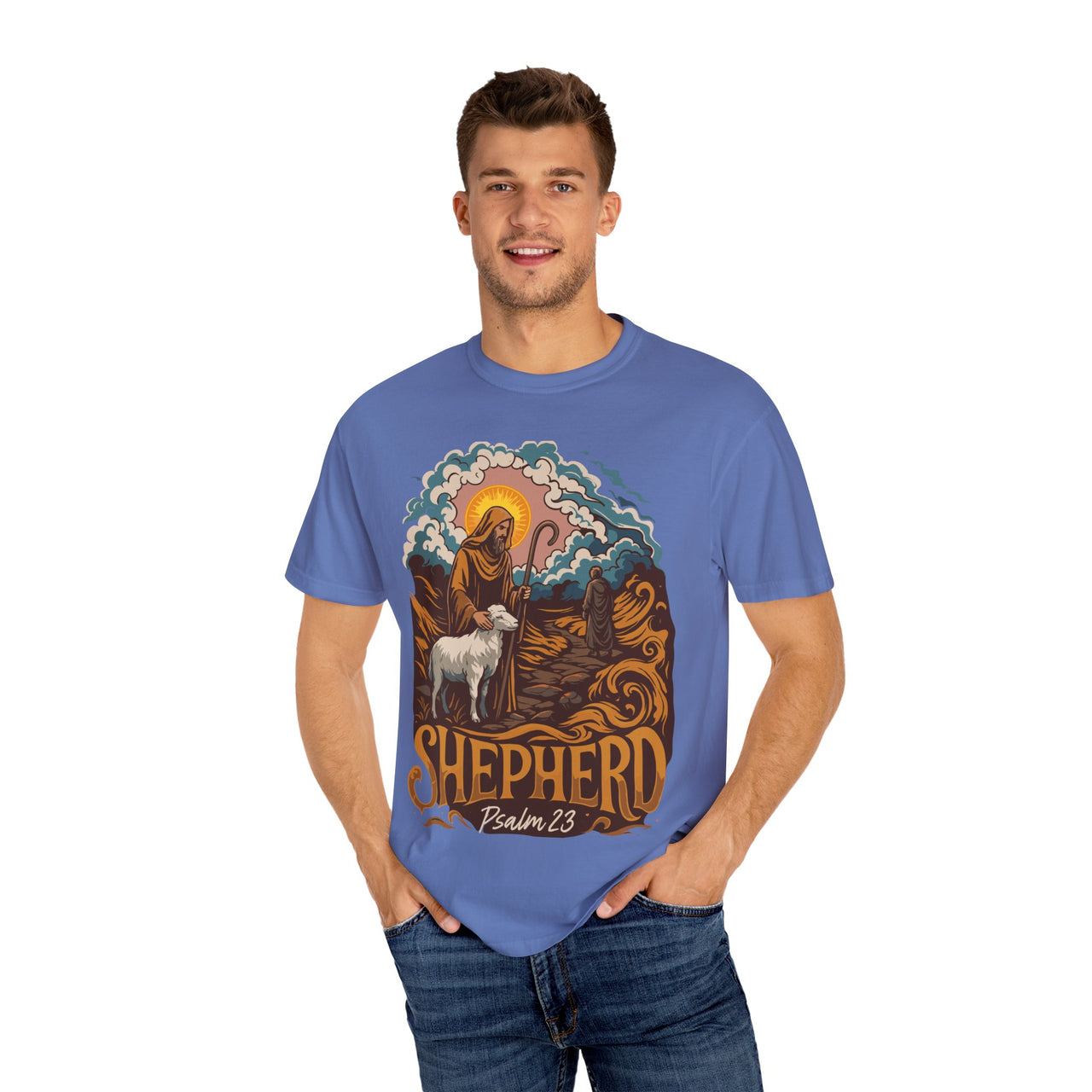 The Lord Is My Shepherd Psalm 23 Christian Faith Graphic T-Shirt Apparel