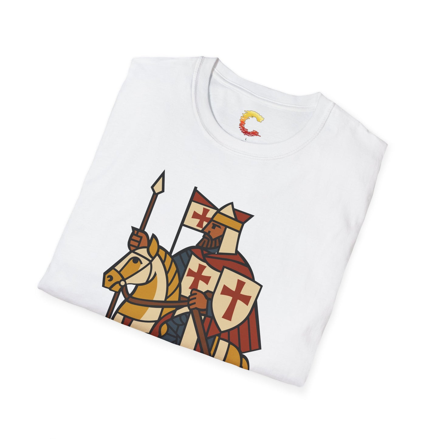 Crusader King Tee – Playing Card Warrior of Faith - Medieval Graphic Tee
