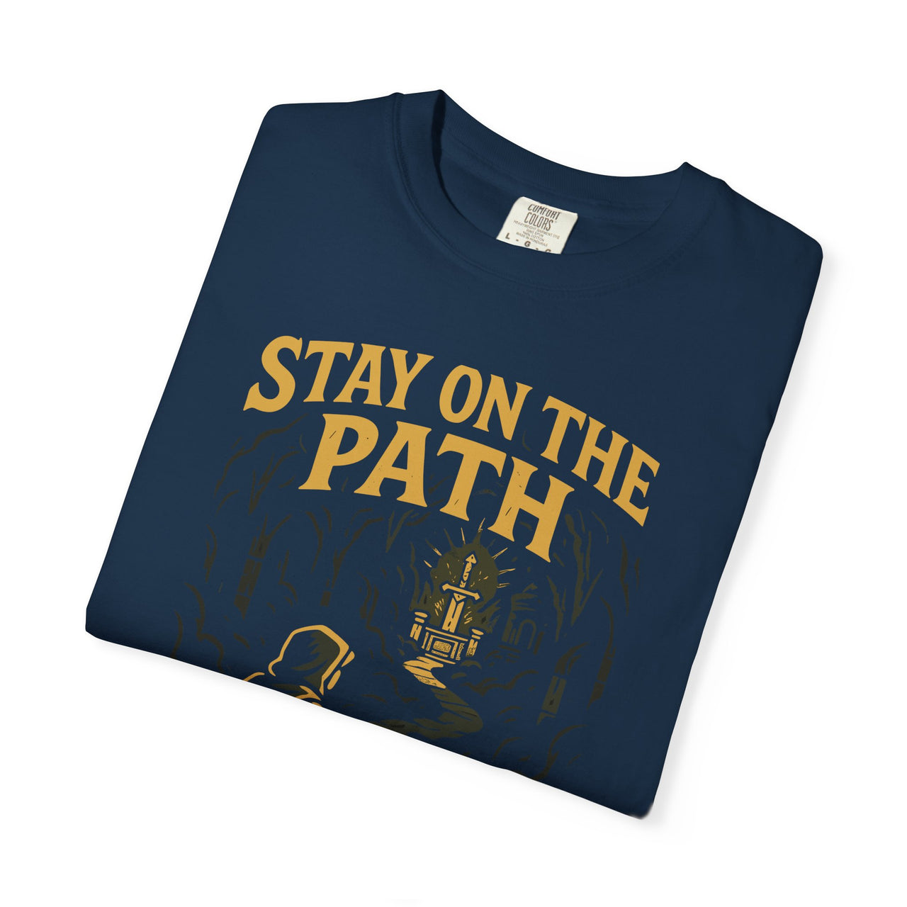 Stay on the Path Matthew 7 Dungeon Crawler Christian Tee