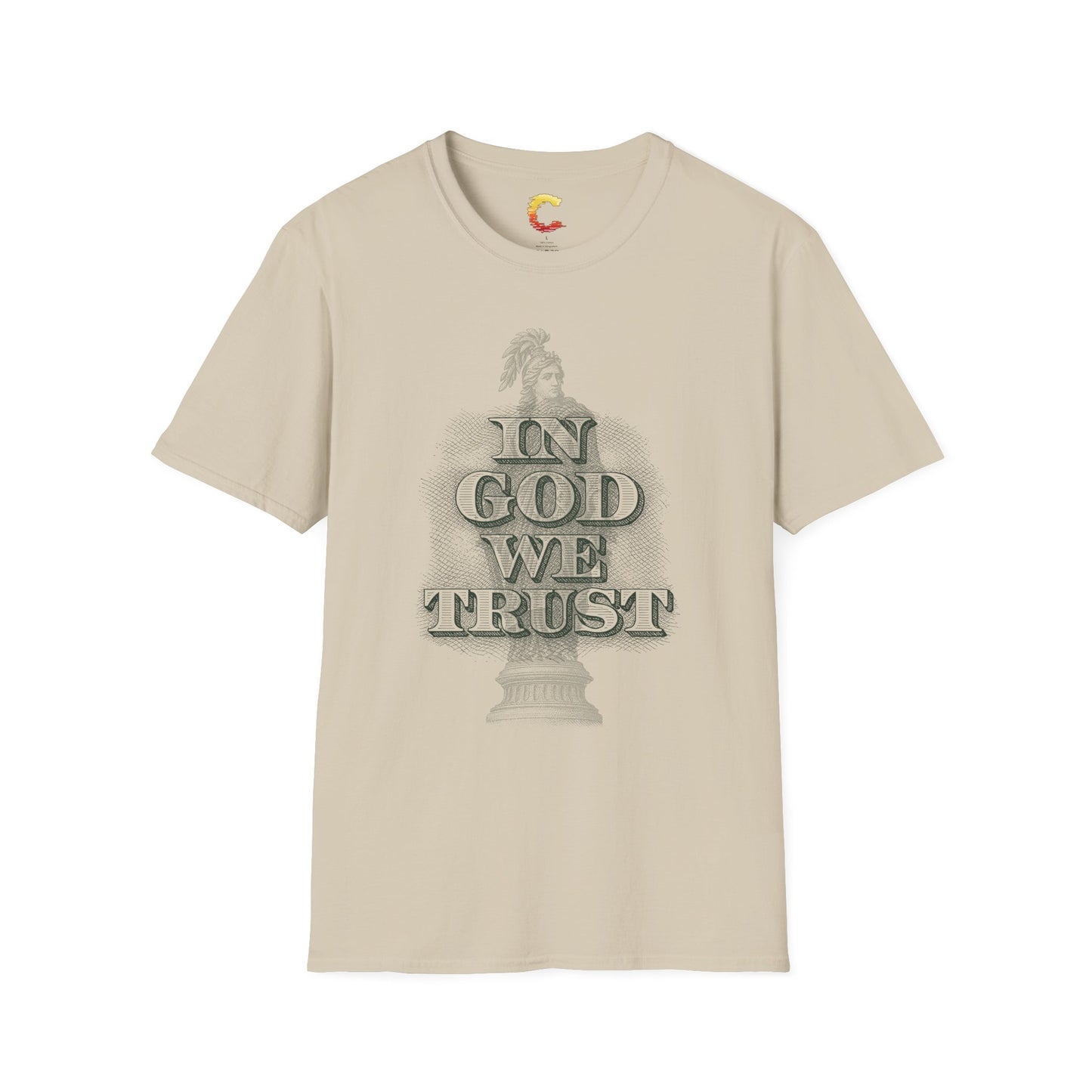 Unisex T-Shirt with 'In God We Trust' Design, Faith-Based Shirt, Casual Religious Tee, Gift for Christians, Inspirational Apparel