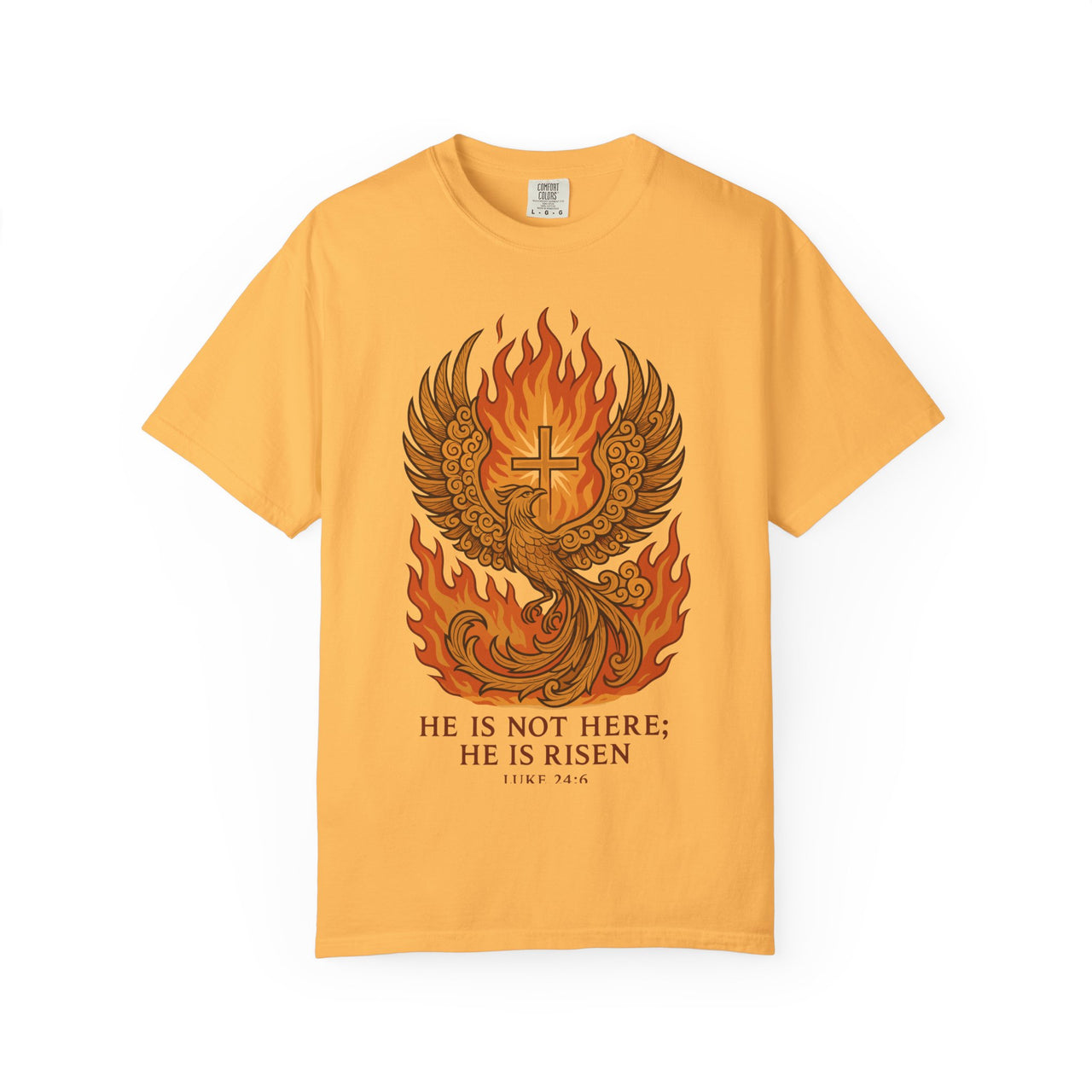 Phoenix Risen Jesus Christian Easter Inspirational Faith Graphic Tee Shirt