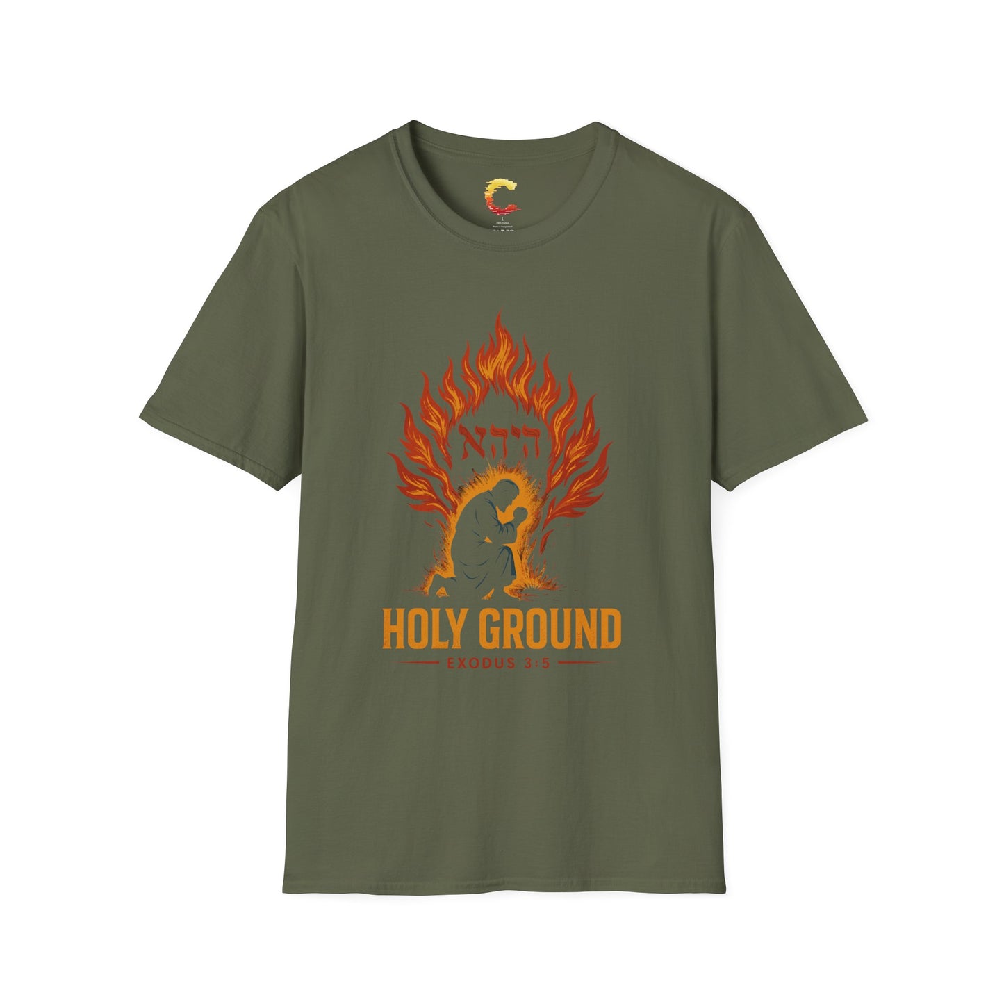 Holy Ground – Burning Bush T-Shirt (Exodus 3:5)