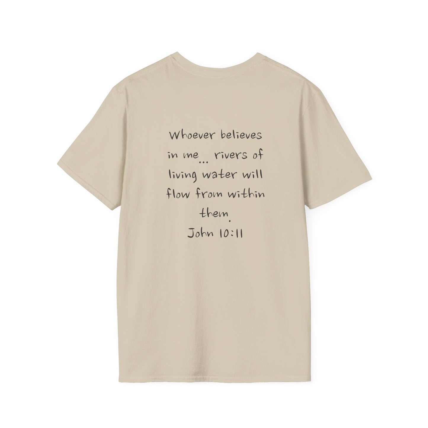Spiritual Art Quote Tee, Unisex Softstyle T-Shirt, Inspirational Gift, Faith-Based Shirt, Meditation Apparel, Religious T-Shirt