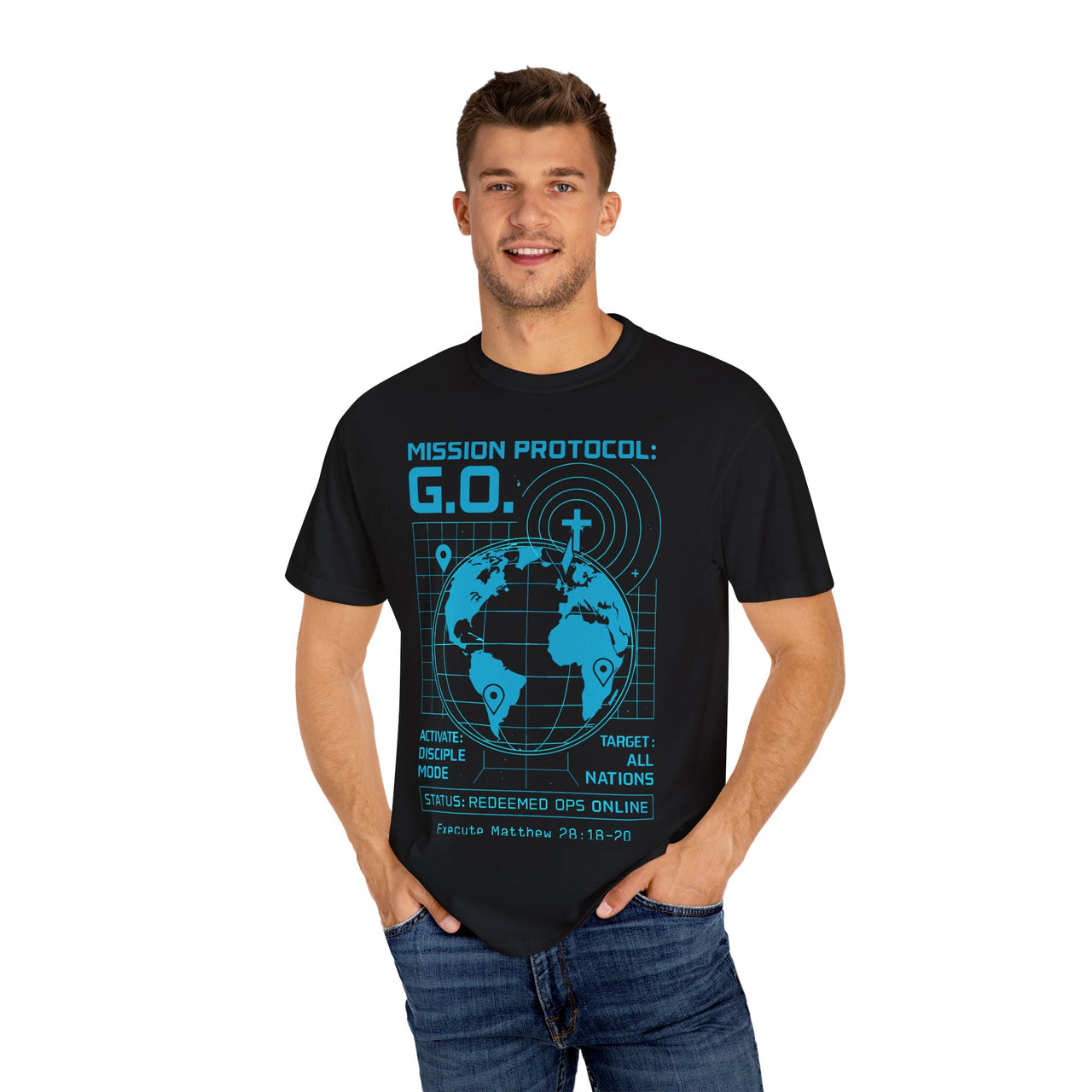 Mission Protocol GO Christian Graphic T-Shirt