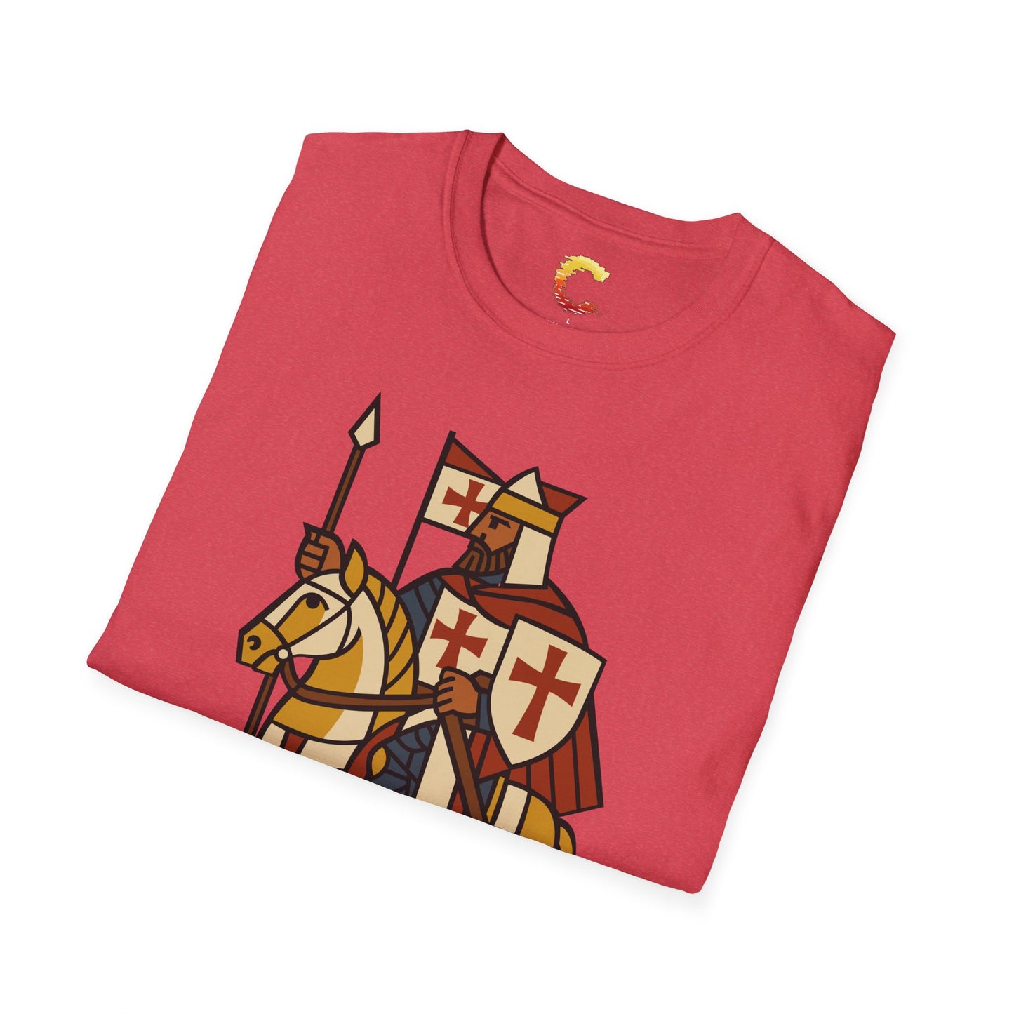 Crusader King Tee – Playing Card Warrior of Faith - Medieval Graphic Tee