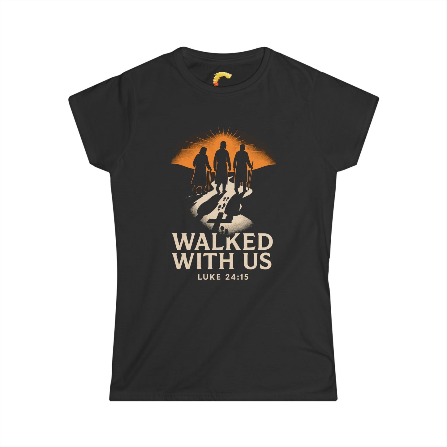 Women's Inspirational Tee, Walked With Us Shirt, Faith-Based Apparel, Gift for Her, Bible Verse T-Shirt