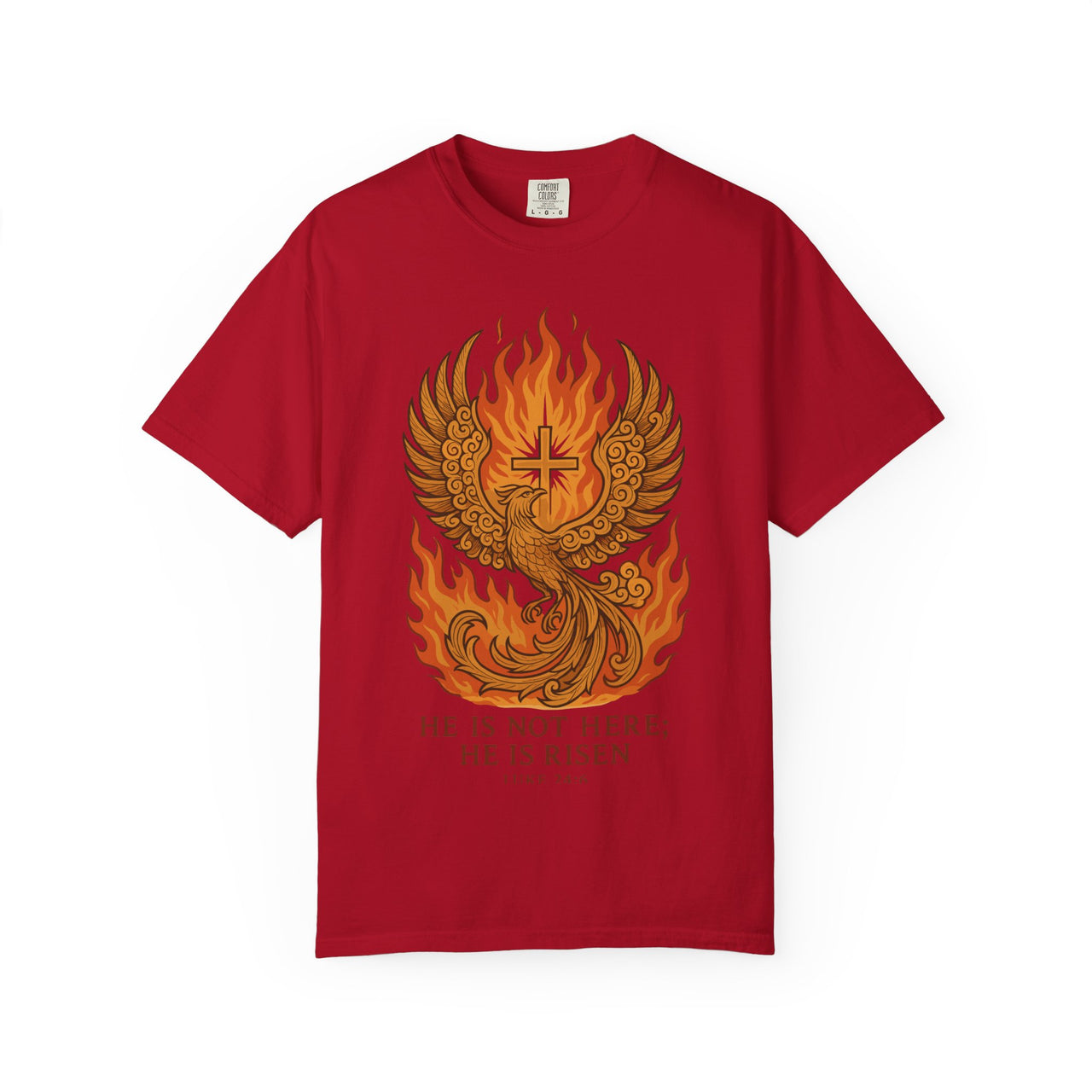 Phoenix Risen Jesus Christian Easter Inspirational Faith Graphic Tee Shirt