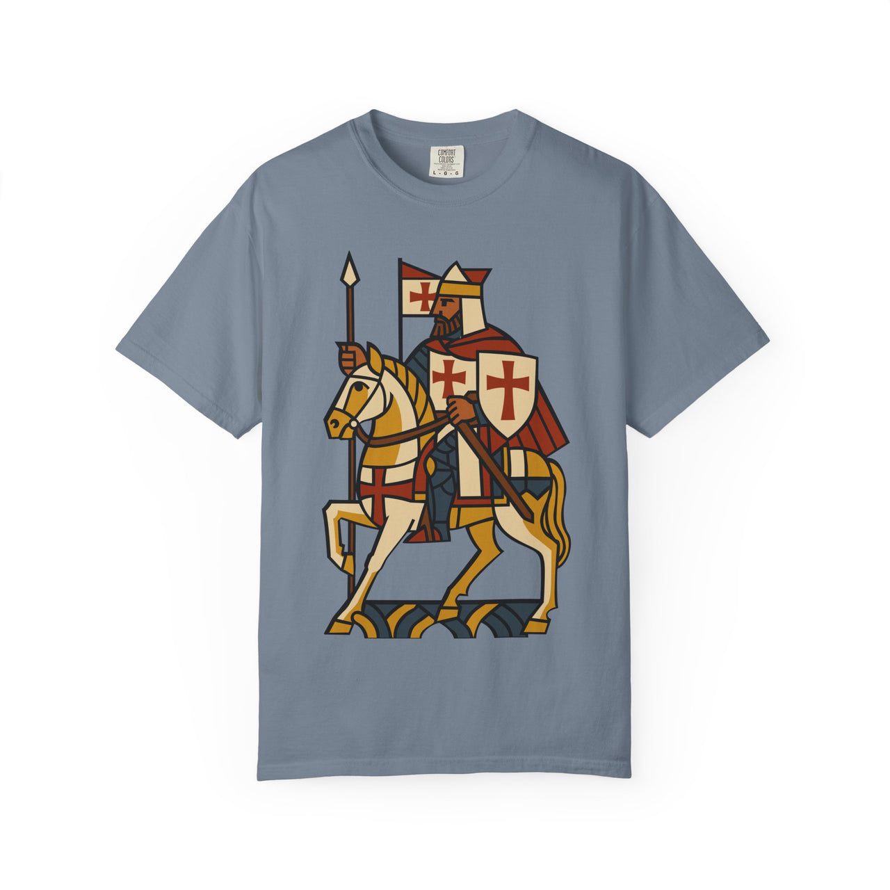Crusader King Medieval Warrior Christian Graphic Tee