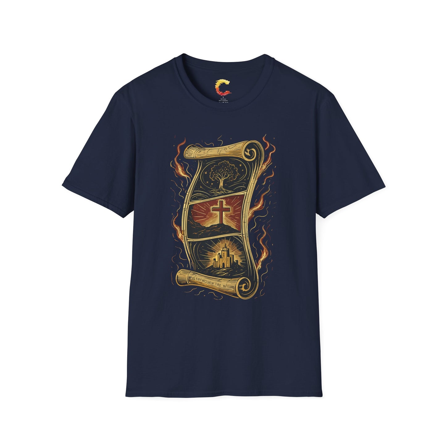 "The Scroll Still Unfolds" – Epic Biblical Saga Tee