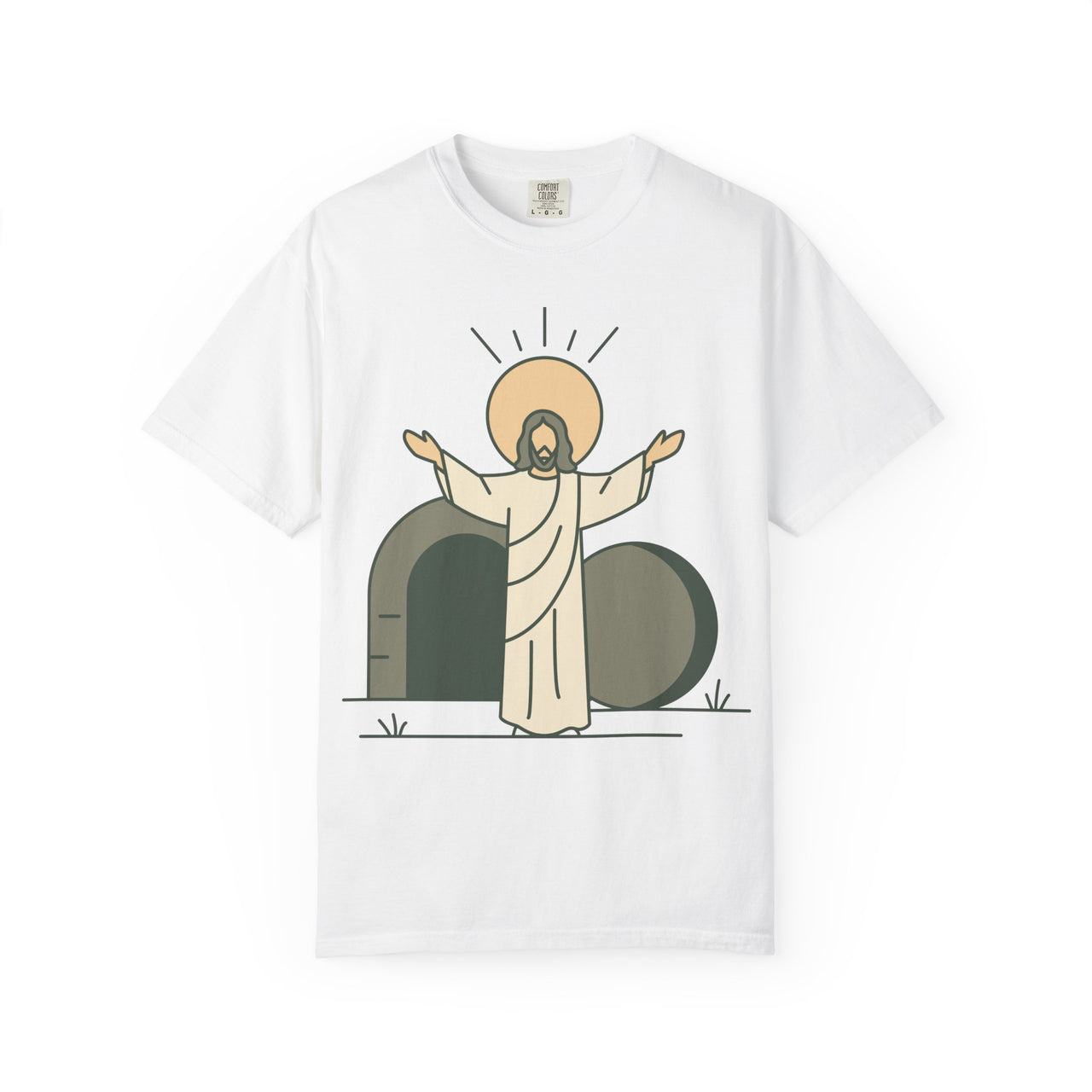 Minimalist Resurrection He Is Risen Christian Tee