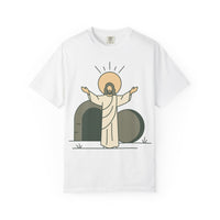 Minimalist Resurrection He Is Risen Christian Tee