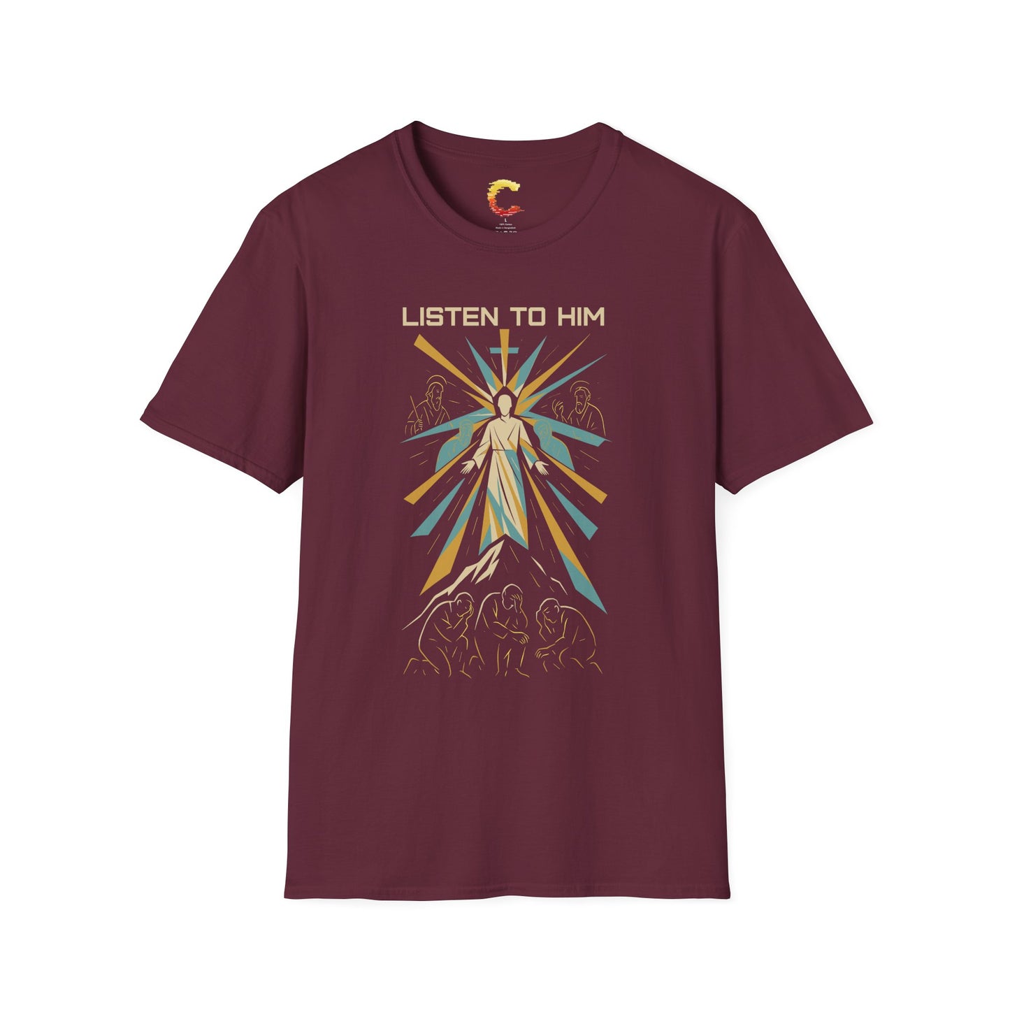 Listen to Him - Transfiguration T-Shirt (Matthew 17:5)