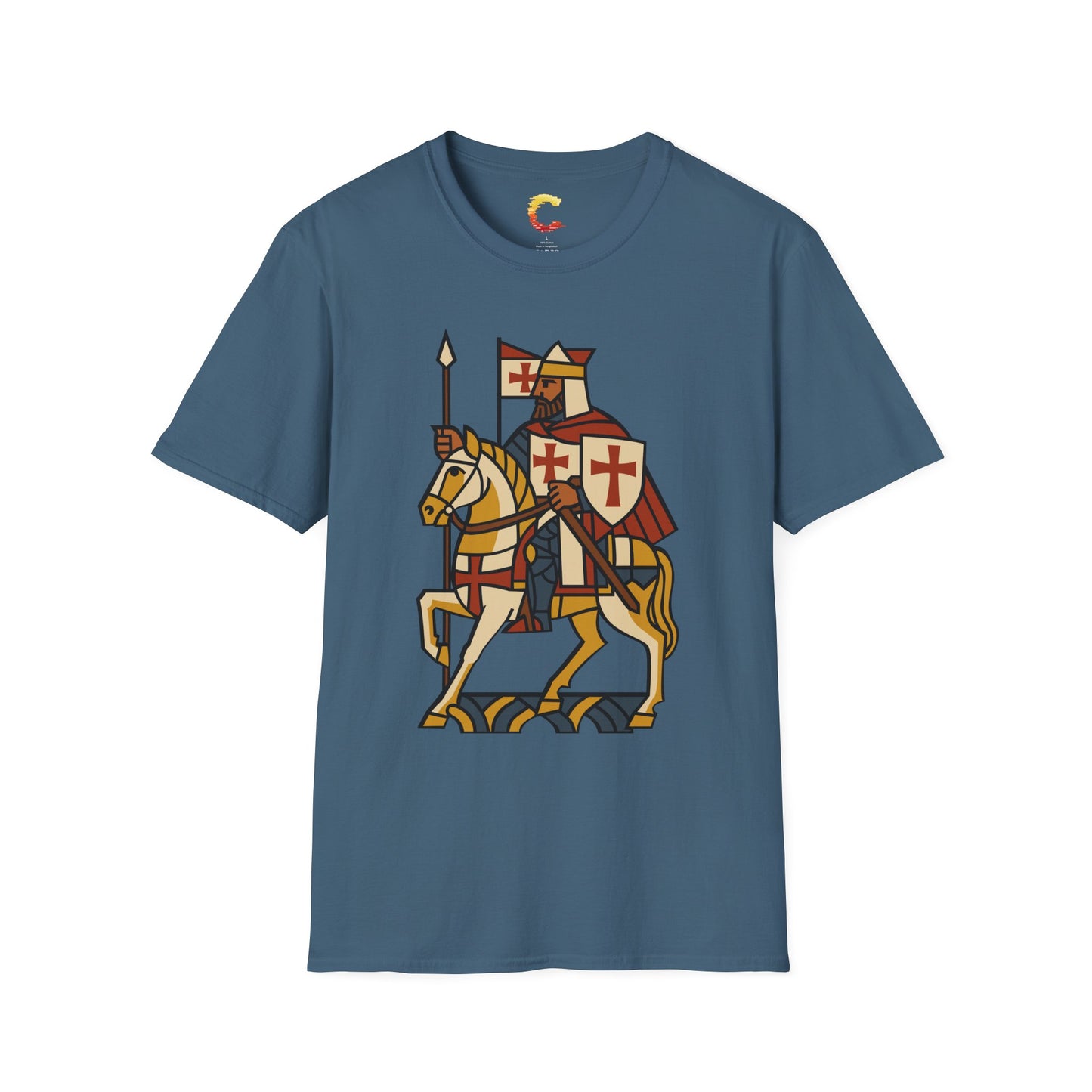 Crusader King Tee – Playing Card Warrior of Faith - Medieval Graphic Tee