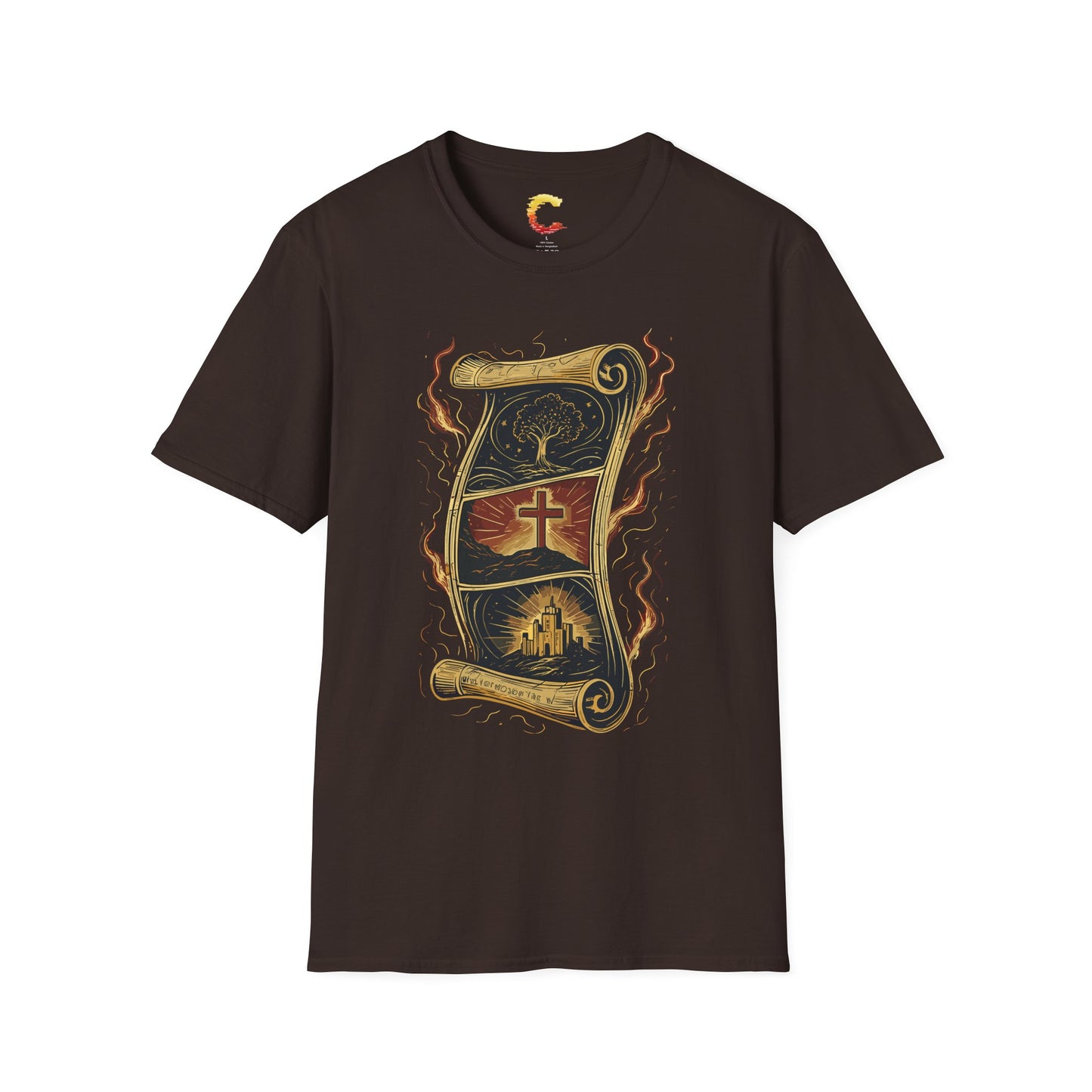 "The Scroll Still Unfolds" – Epic Biblical Saga Tee