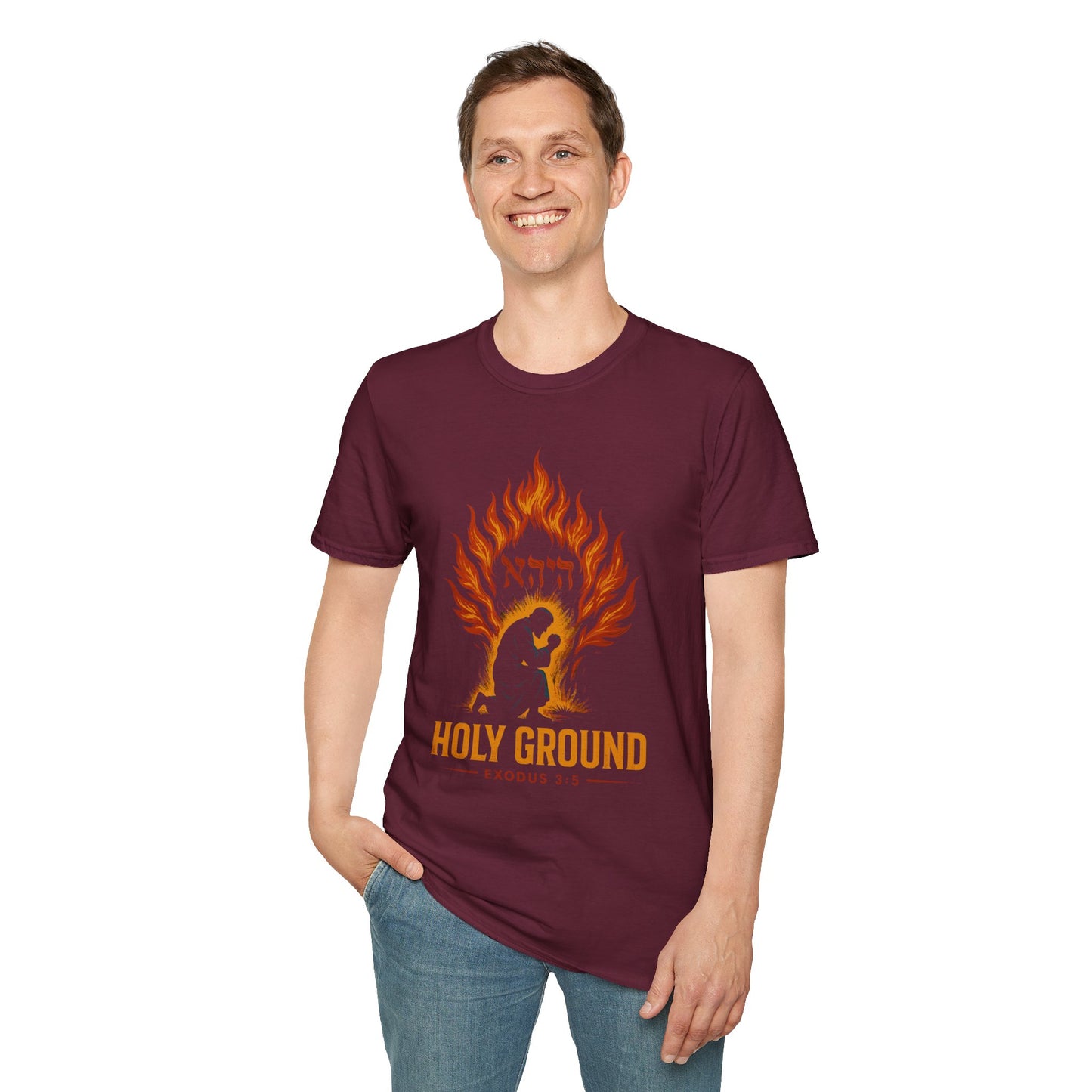 Holy Ground – Burning Bush T-Shirt (Exodus 3:5)