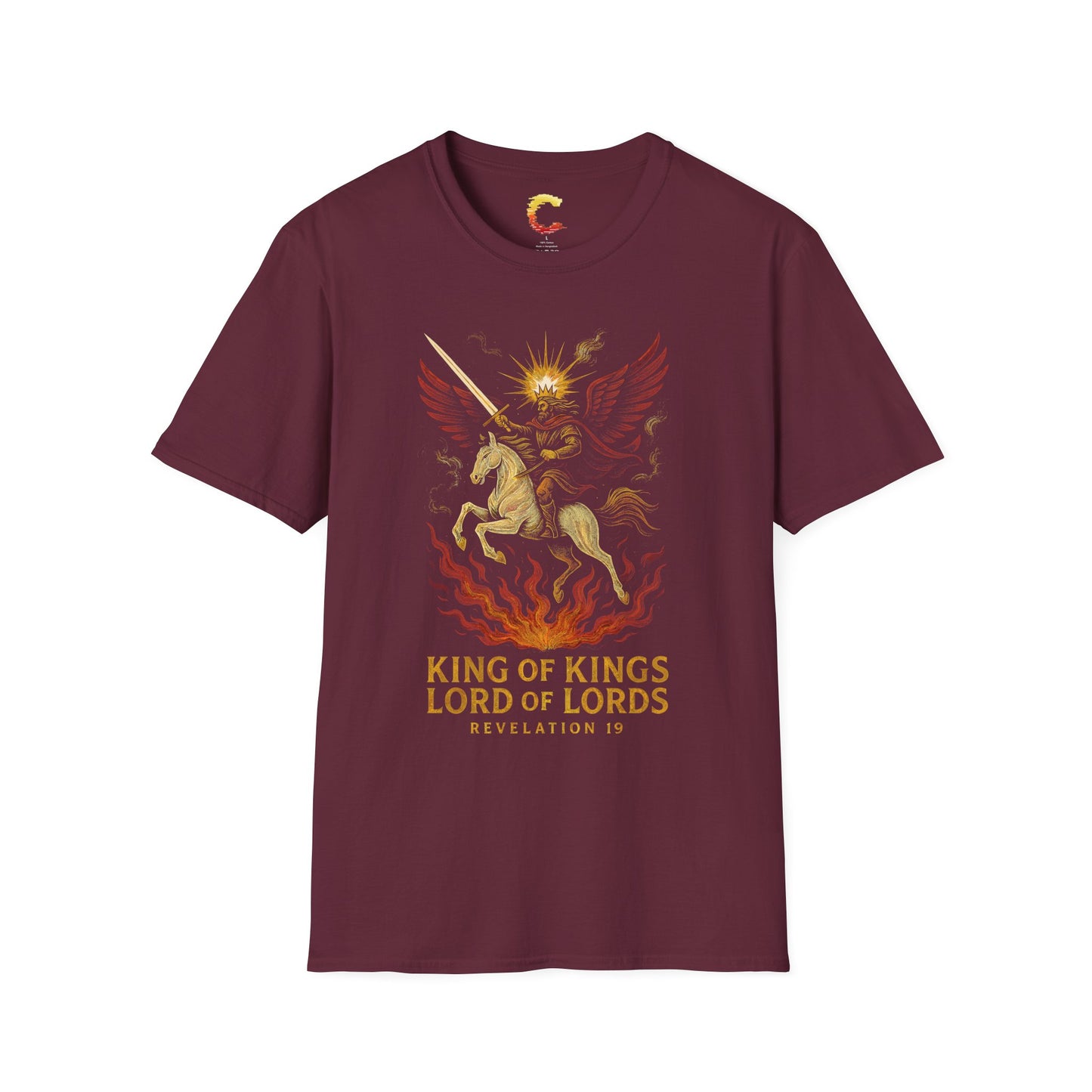 King of Kings – Rider on the White Horse (Revelation 19) Christian T-Shirt