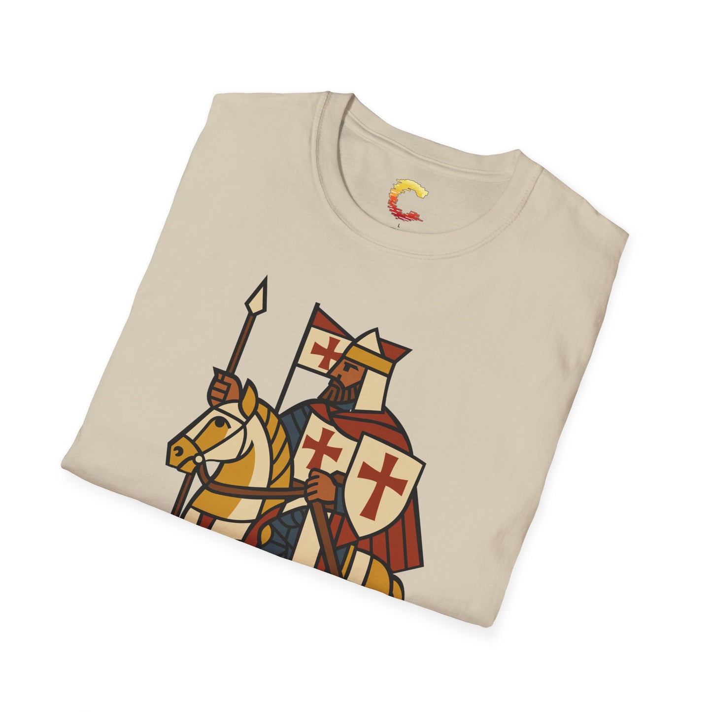 Crusader King Tee – Playing Card Warrior of Faith - Medieval Graphic Tee