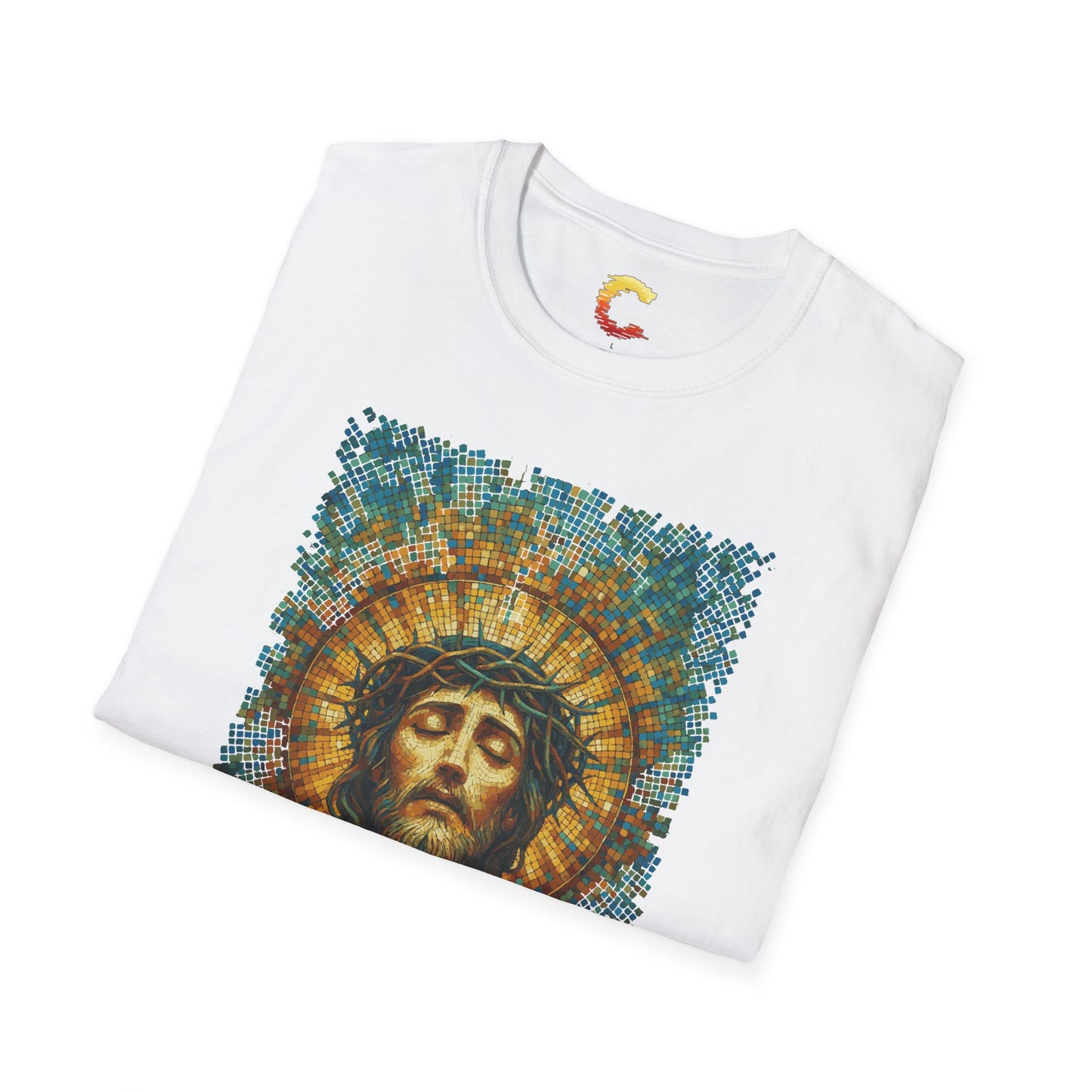 Jesus Mosaic Graphic T-Shirt | Christian Graphic Tee