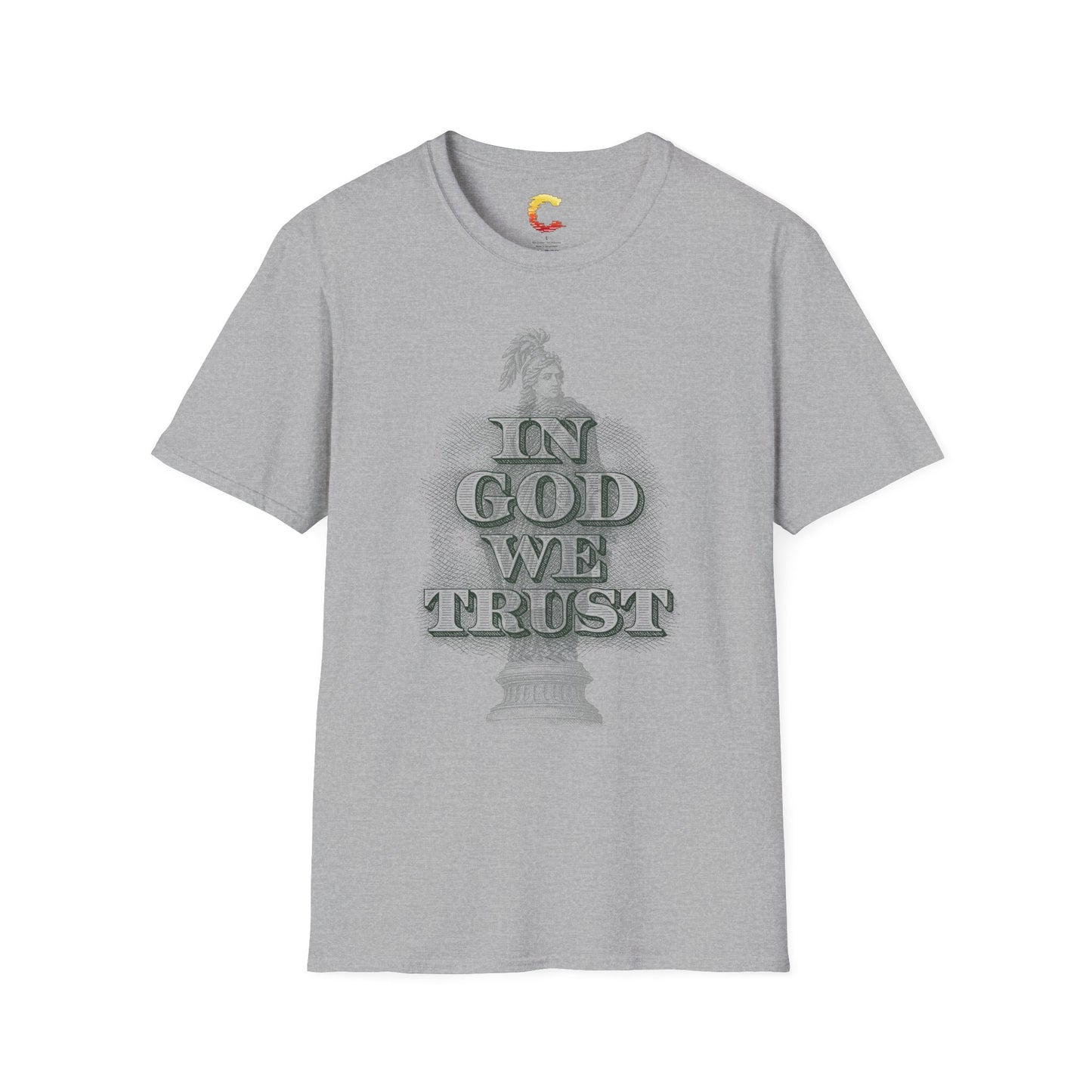 Unisex T-Shirt with 'In God We Trust' Design, Faith-Based Shirt, Casual Religious Tee, Gift for Christians, Inspirational Apparel