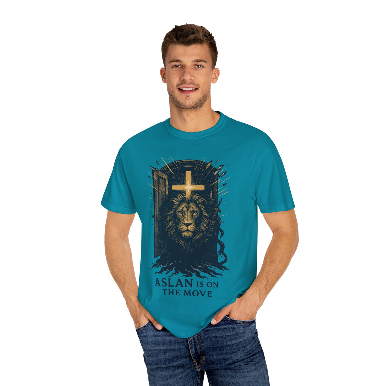 Roar Beyond the Door Aslan Christian Graphic T-Shirt