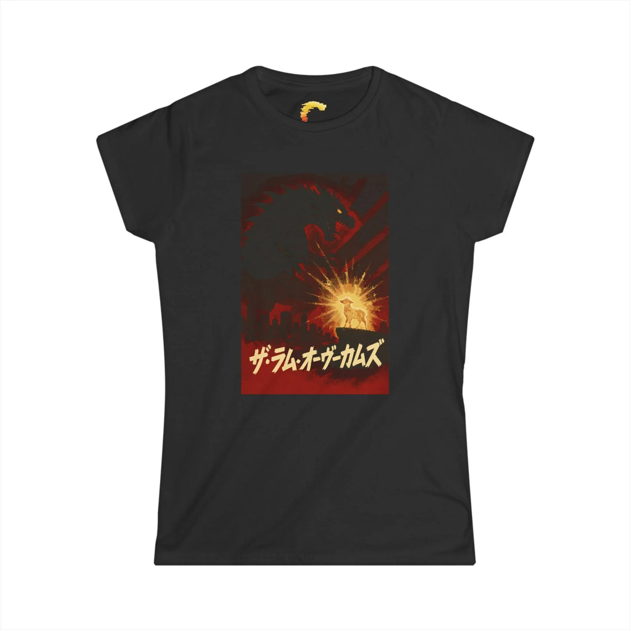 Lamb vs Dragon Women’s Kaiju Christian Graphic Tee - Ctrl Alt Believe