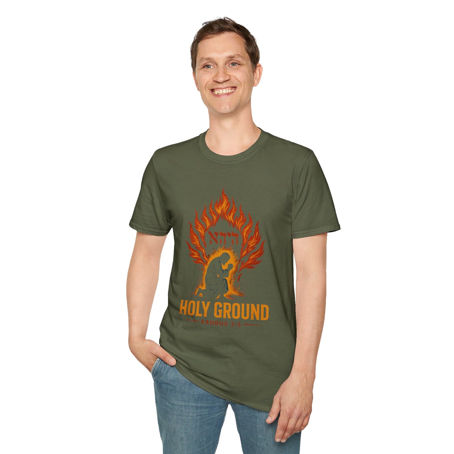 Holy Ground – Burning Bush T-Shirt (Exodus 3:5)