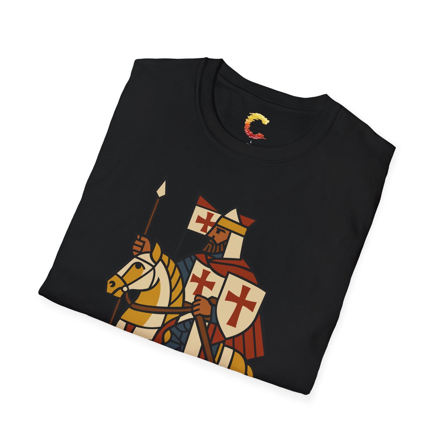 Crusader King Tee – Playing Card Warrior of Faith - Medieval Graphic Tee