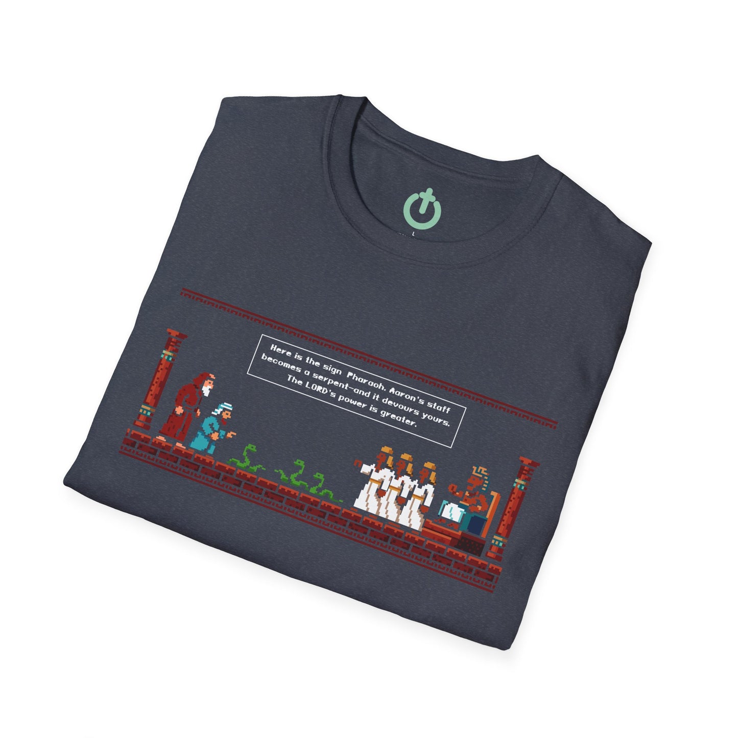 Serpent Showdown – Exodus 7:10–12 Retro Gaming Graphic Tee