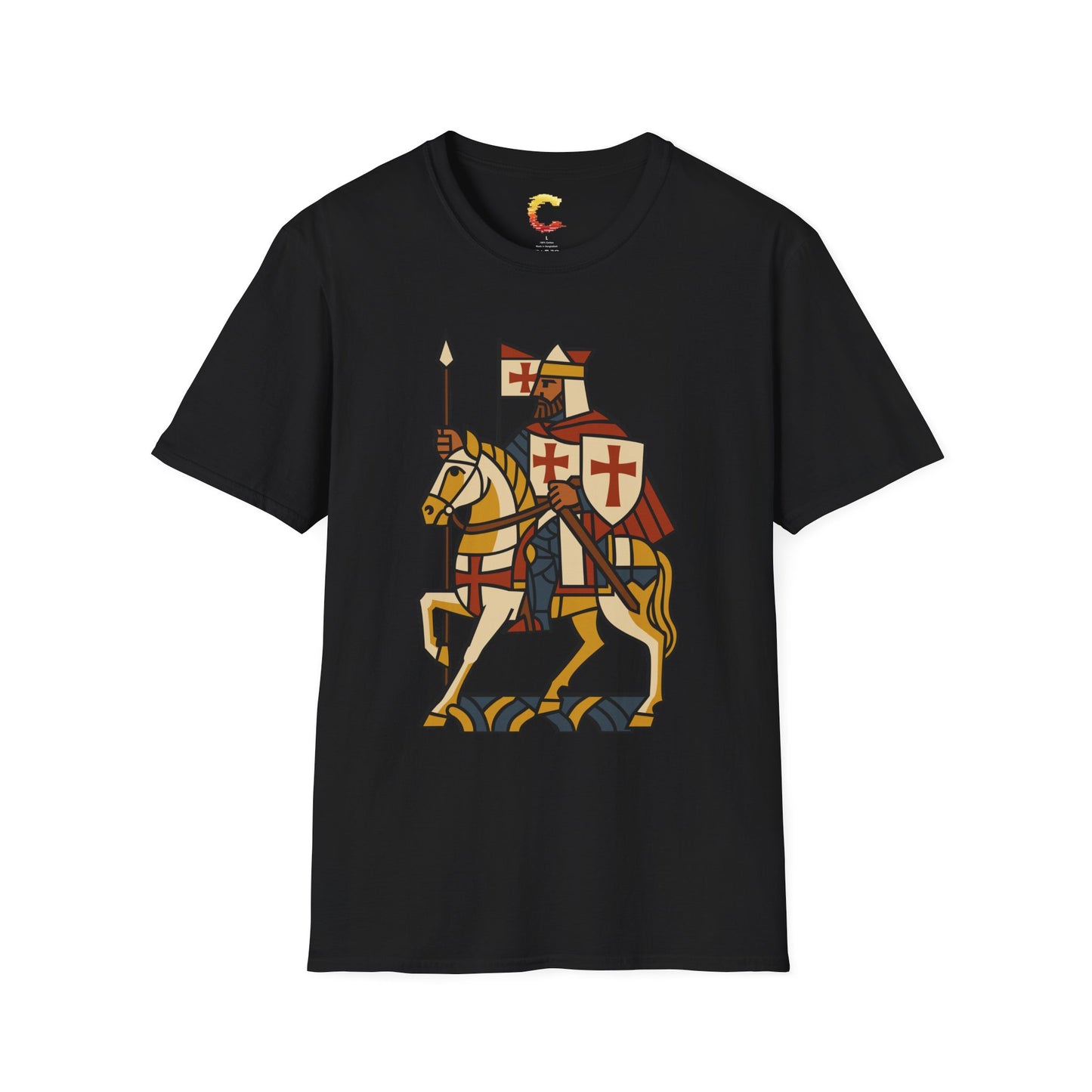 Crusader King Tee – Playing Card Warrior of Faith - Medieval Graphic Tee