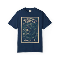 Mercy in the Depths Jonah 2:6 Christian Graphic Tee