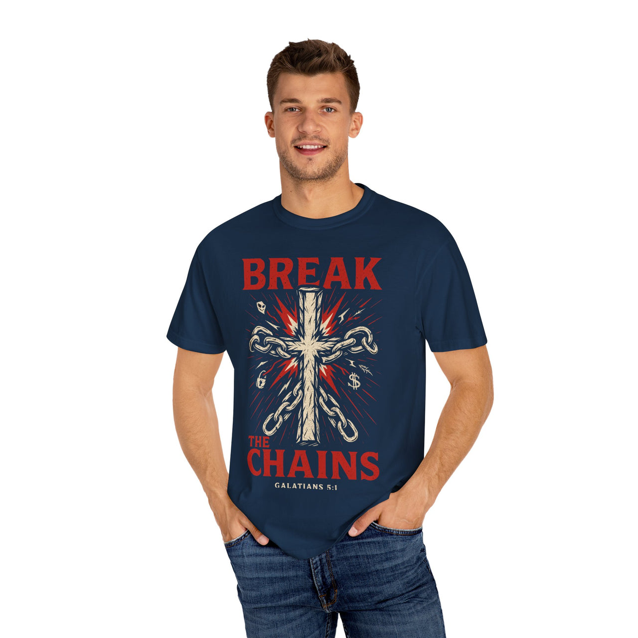 Break the Chains Christian Faith Graphic T-Shirt