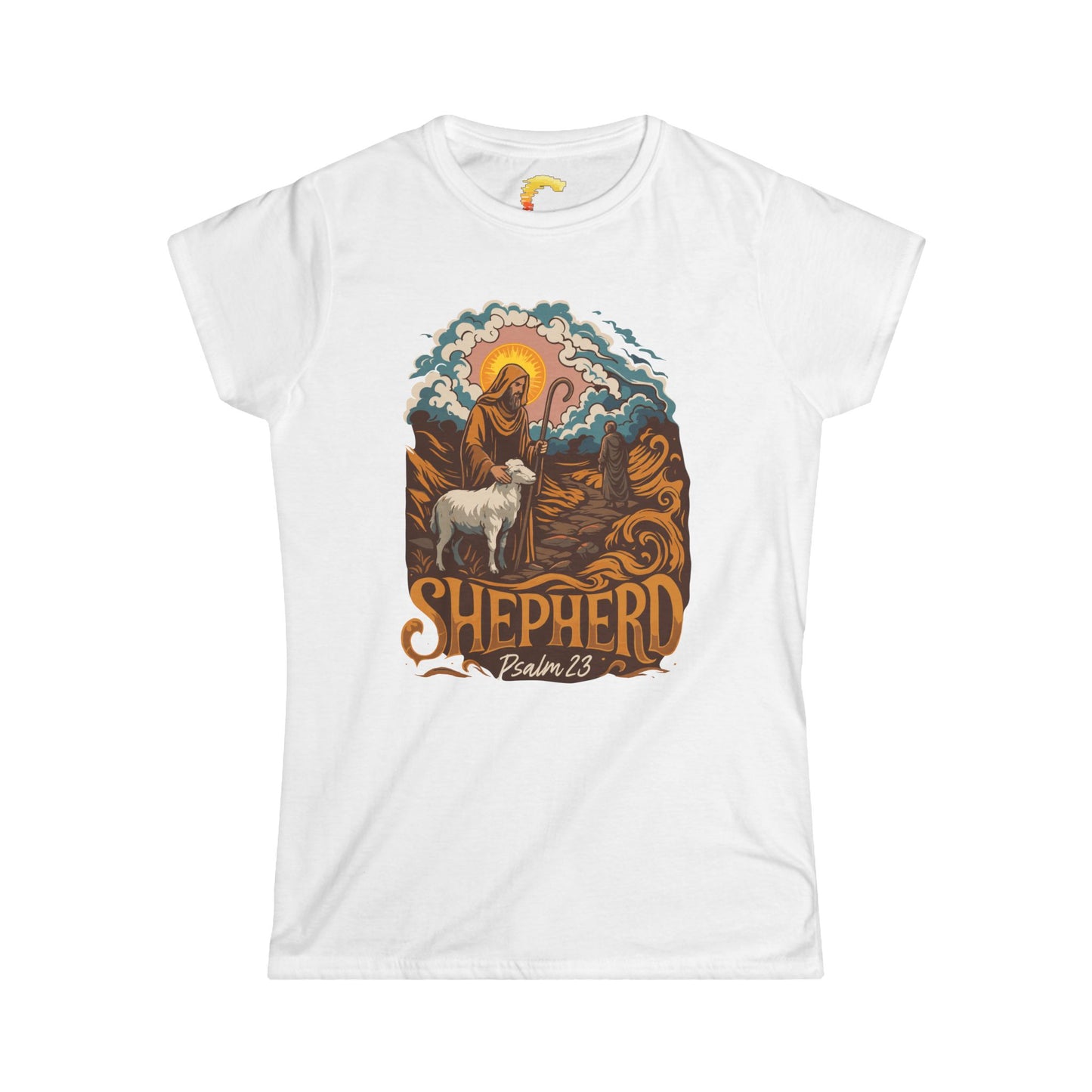 Women’s Faith-Inspired Tee, Comfortable T-Shirt with Shepherd Design, Perfect for Faith Celebrations, Gift for Religious Friends