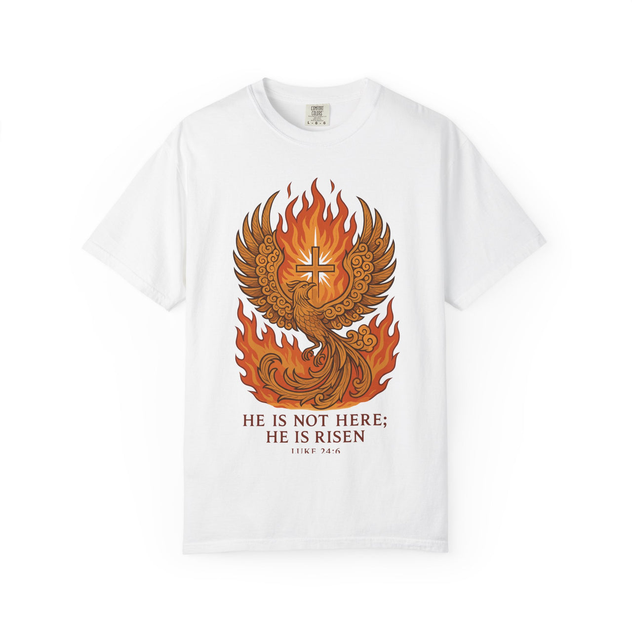 Phoenix Risen Jesus Christian Easter Inspirational Faith Graphic Tee Shirt