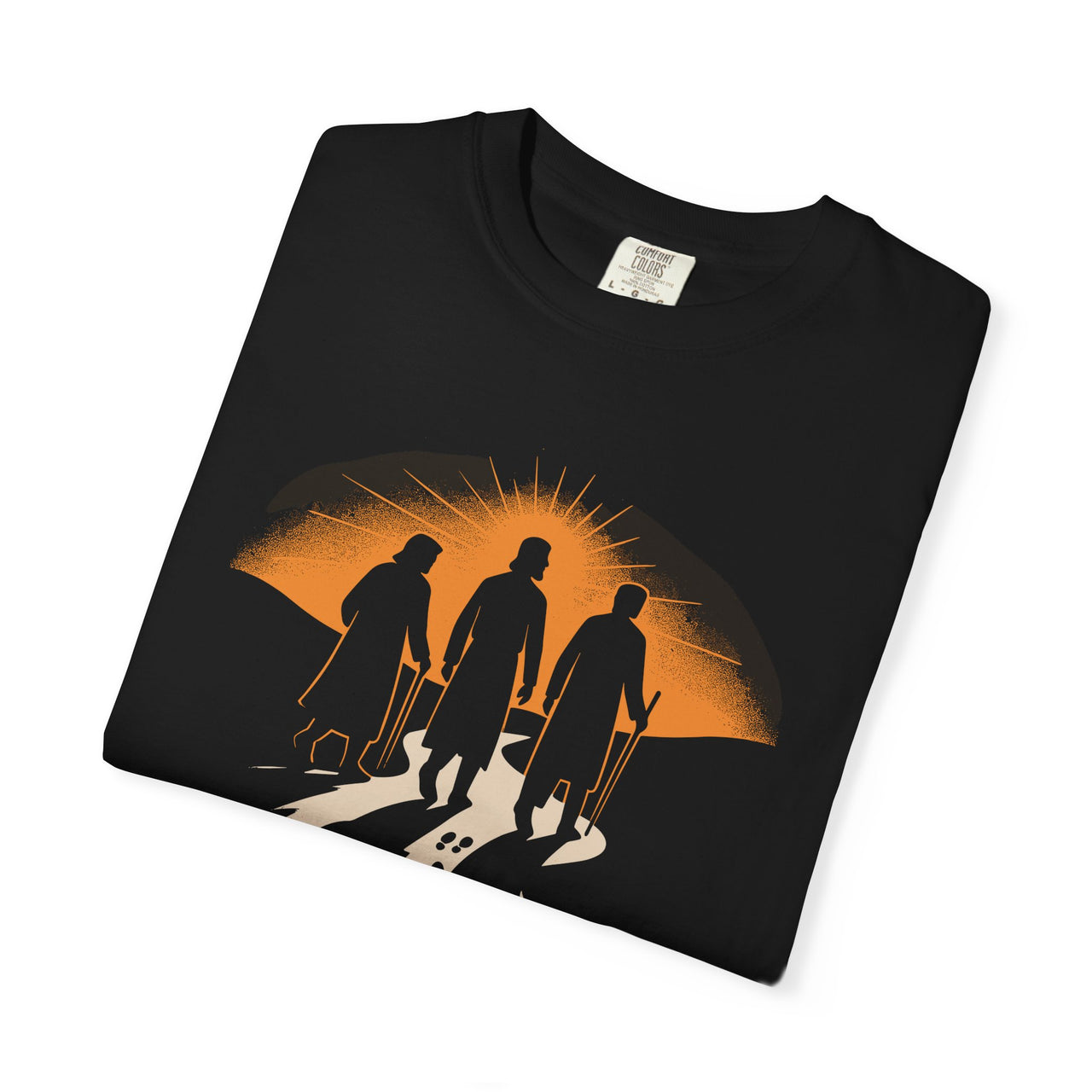Walked With Us - Road to Emmaus Bible Verse Luke 24 Christian Tee
