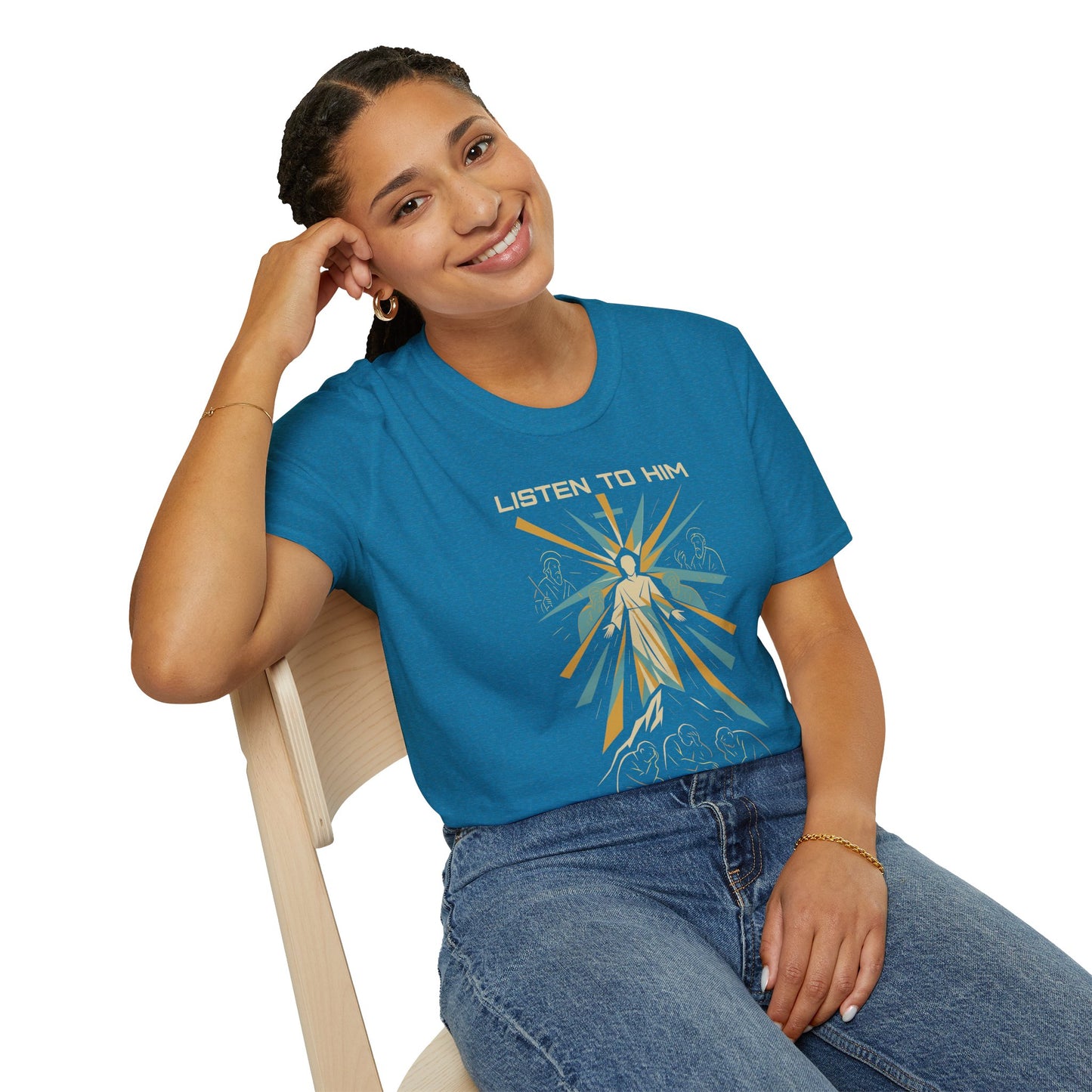 Listen to Him - Transfiguration T-Shirt (Matthew 17:5)