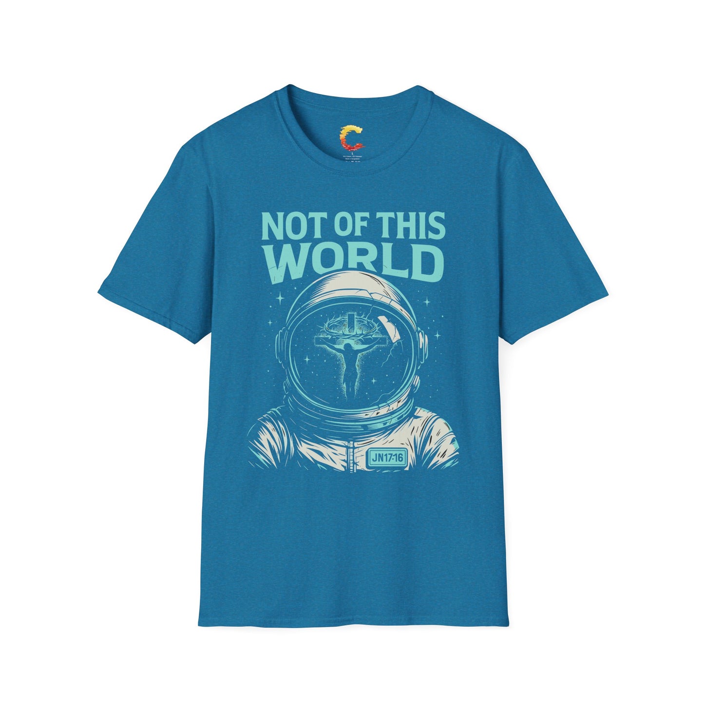 "Not of This World" – Astronaut Cross Helmet Tee