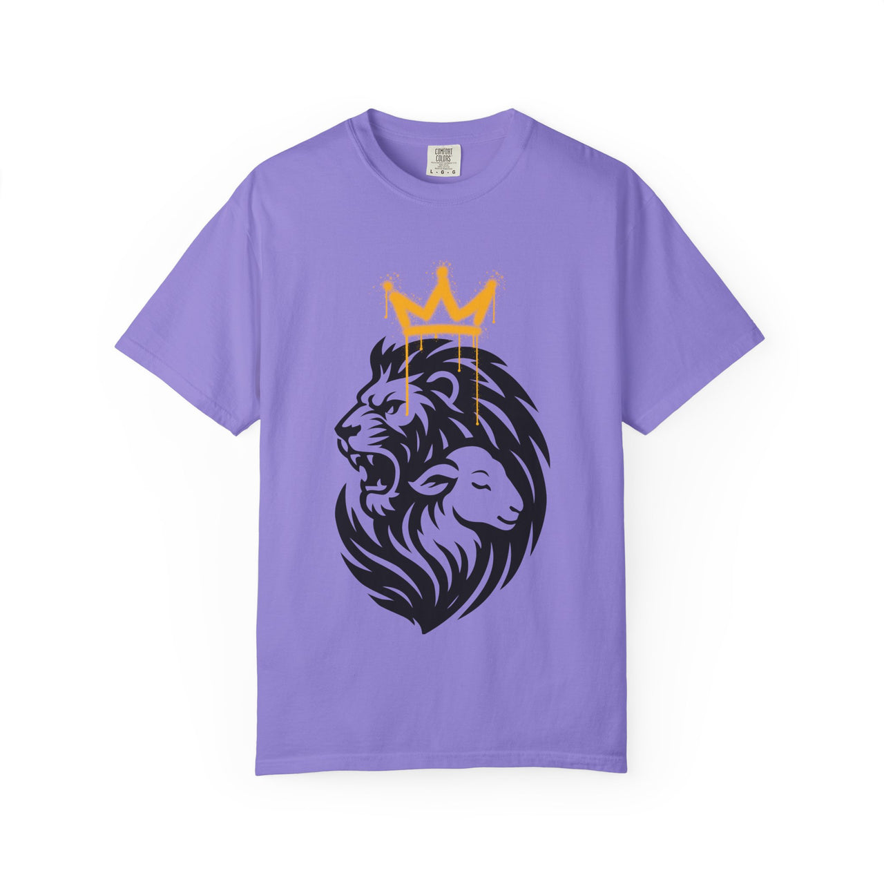 Lion and Lamb Tribal Crown Christian Faith Tee